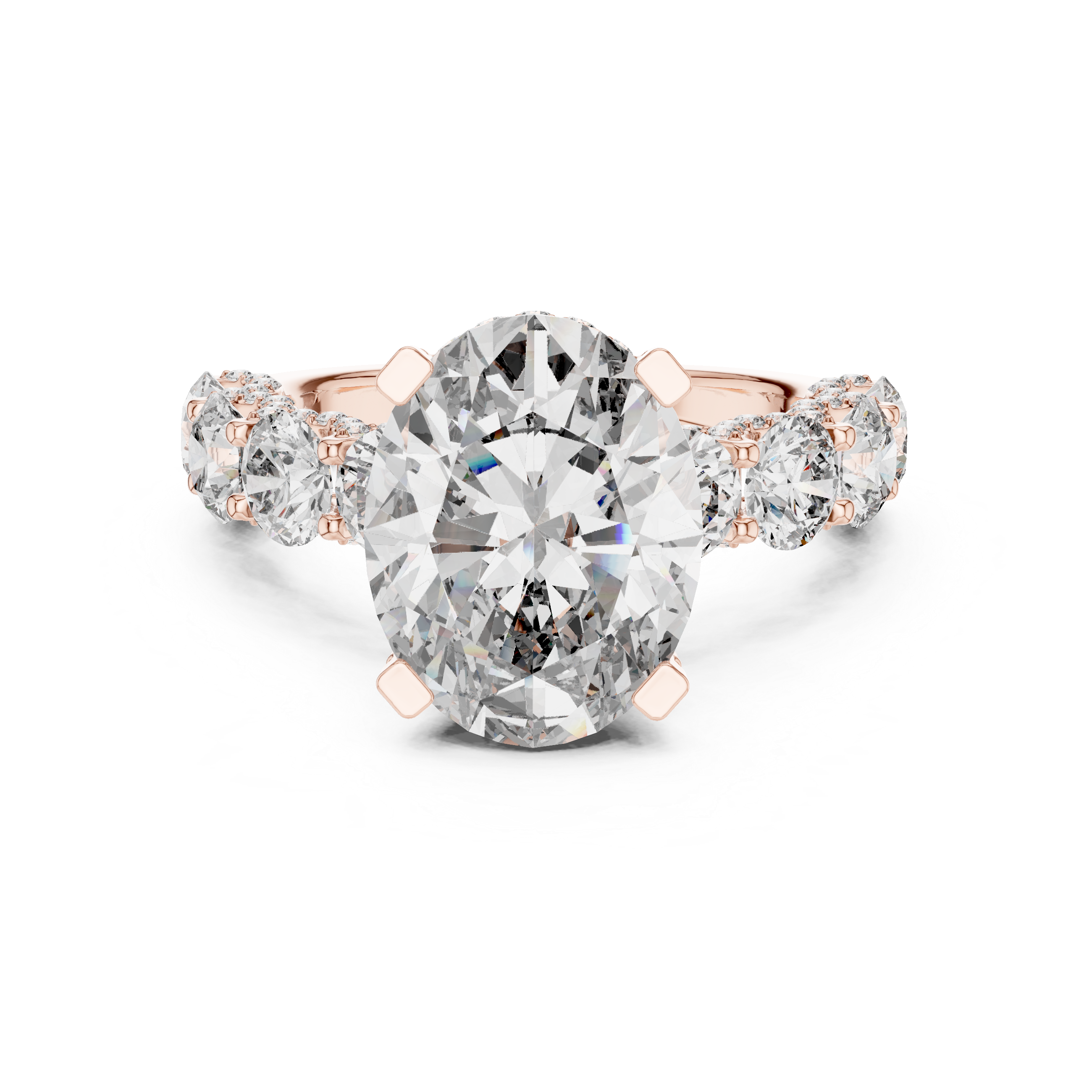 Oval Cut Diamond Halo Engagement Ring