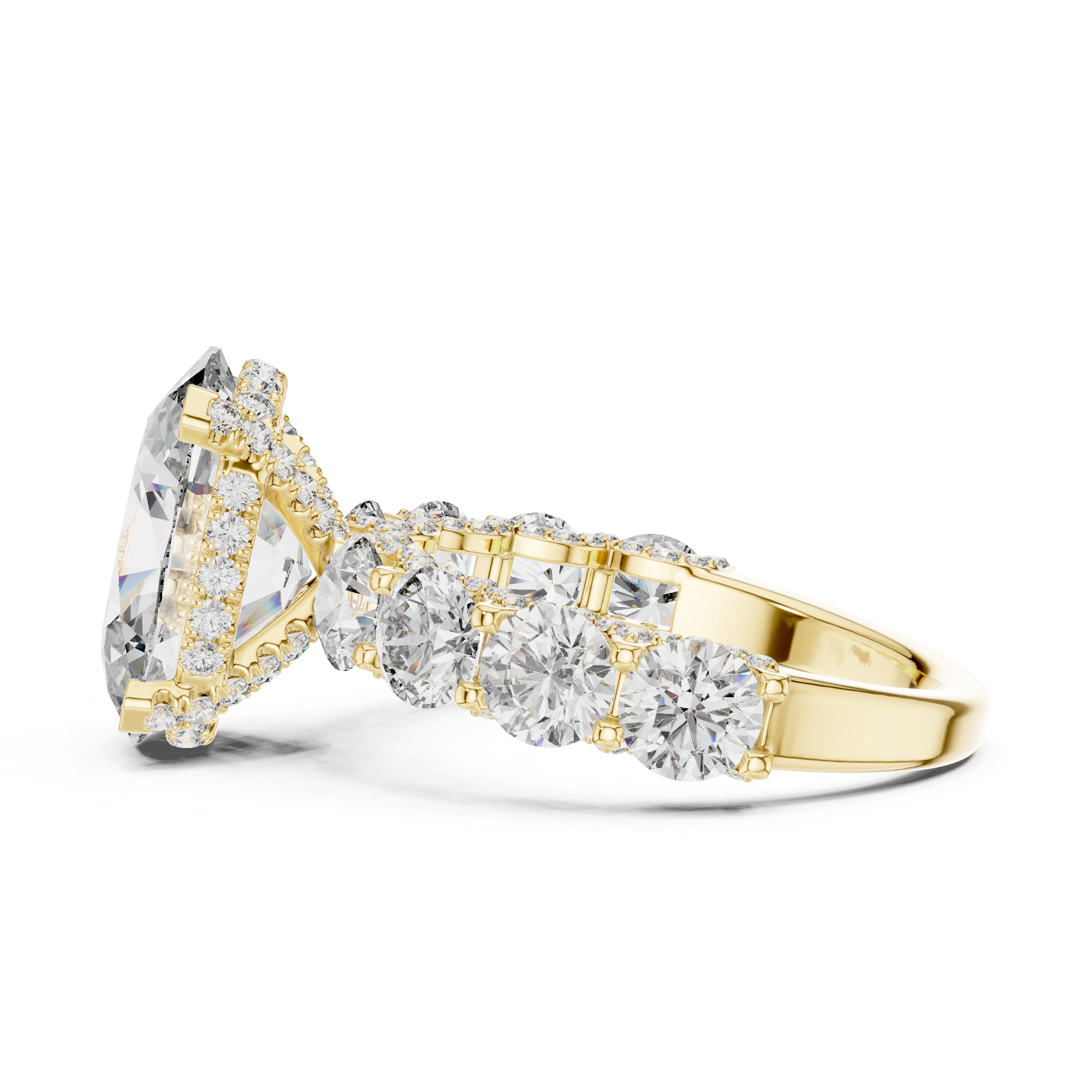 Oval Cut Diamond Halo Engagement Ring