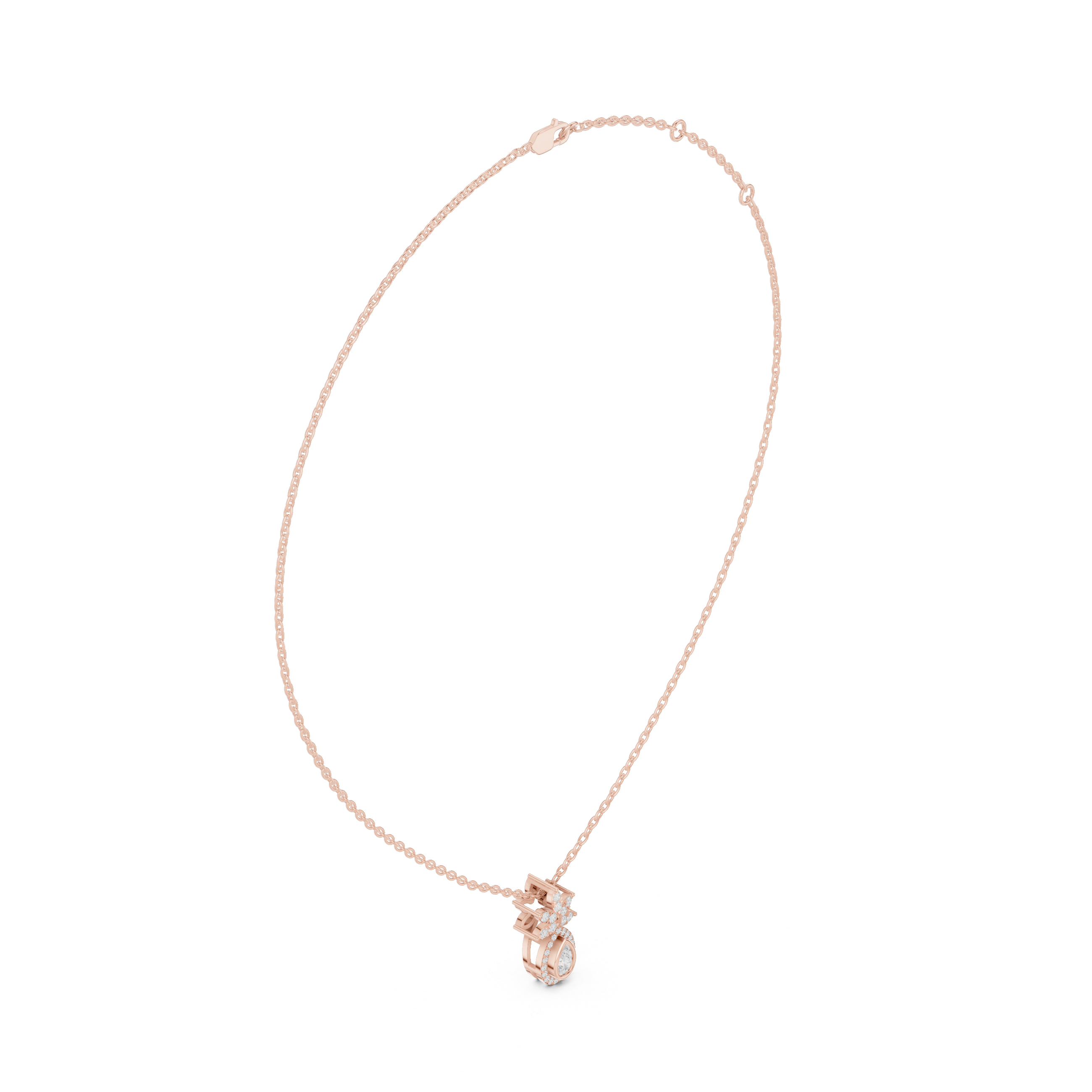 Pear Halo Lab-Grown Diamond Pendant