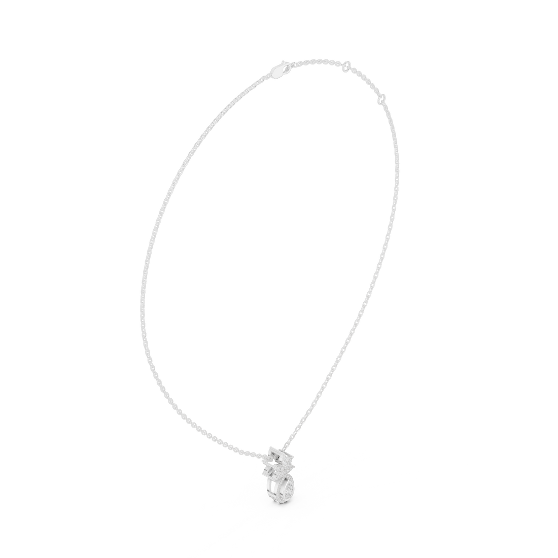 Pear Halo Lab-Grown Diamond Pendant