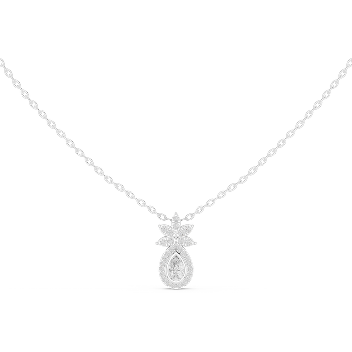 Pear Halo Lab-Grown Diamond Pendant