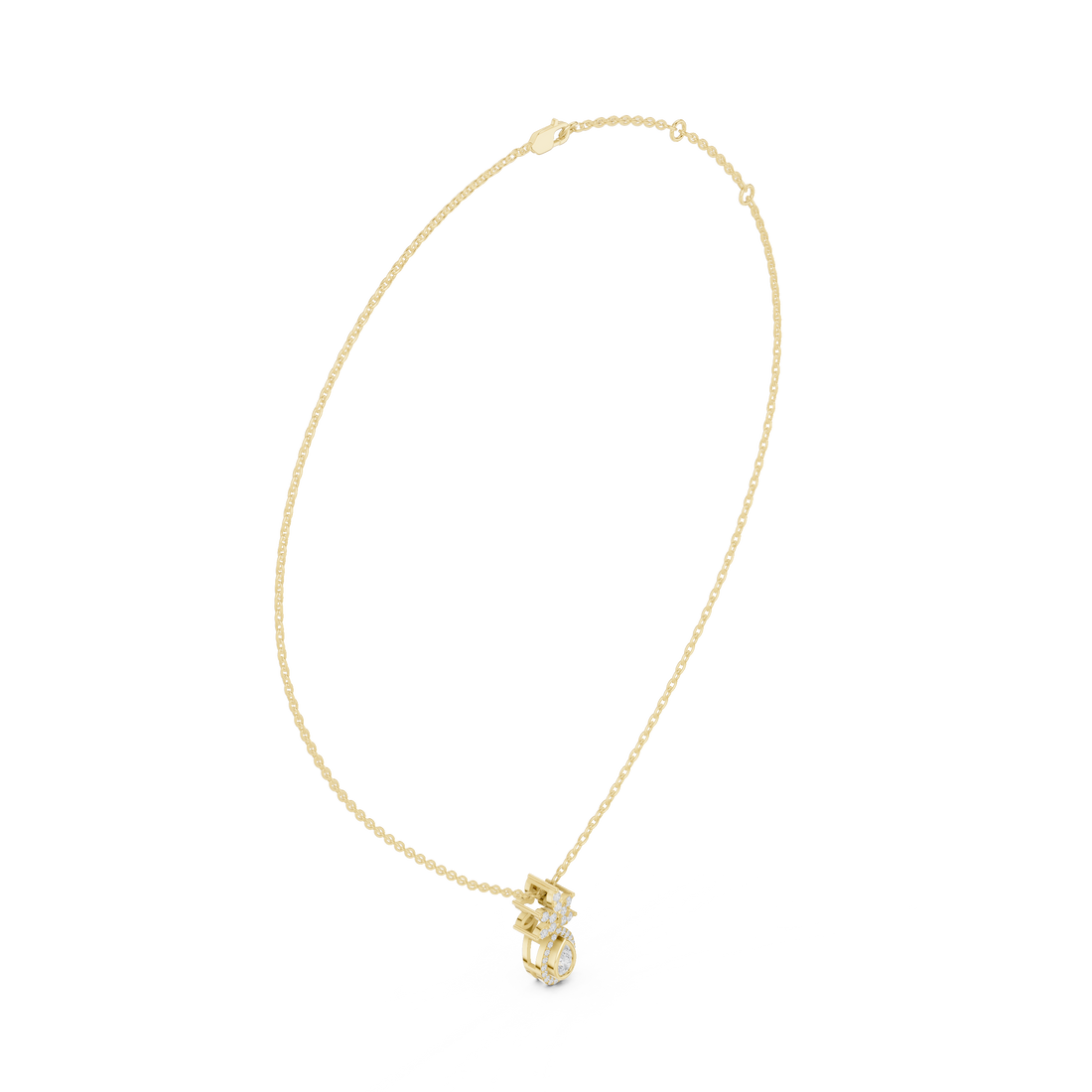 Pear Halo Lab-Grown Diamond Pendant