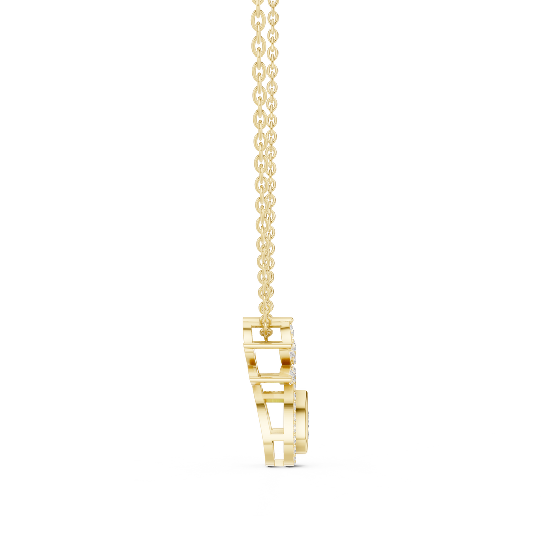 Pear Halo Lab-Grown Diamond Pendant