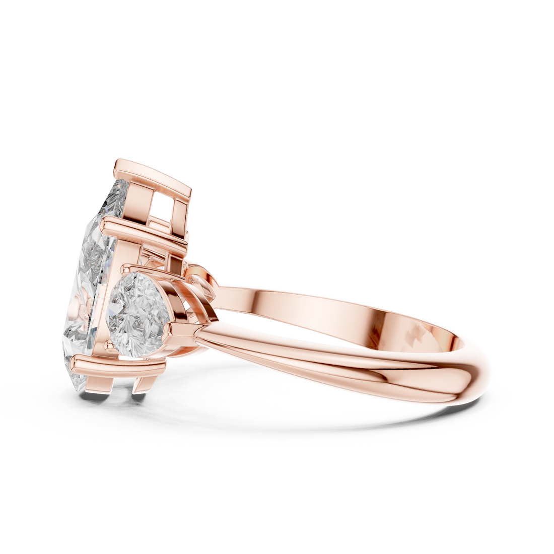 Pear Three-Stone Lab-Grown Diamond Ring