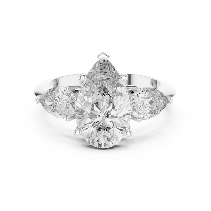 Pear Three-Stone Lab-Grown Diamond Ring