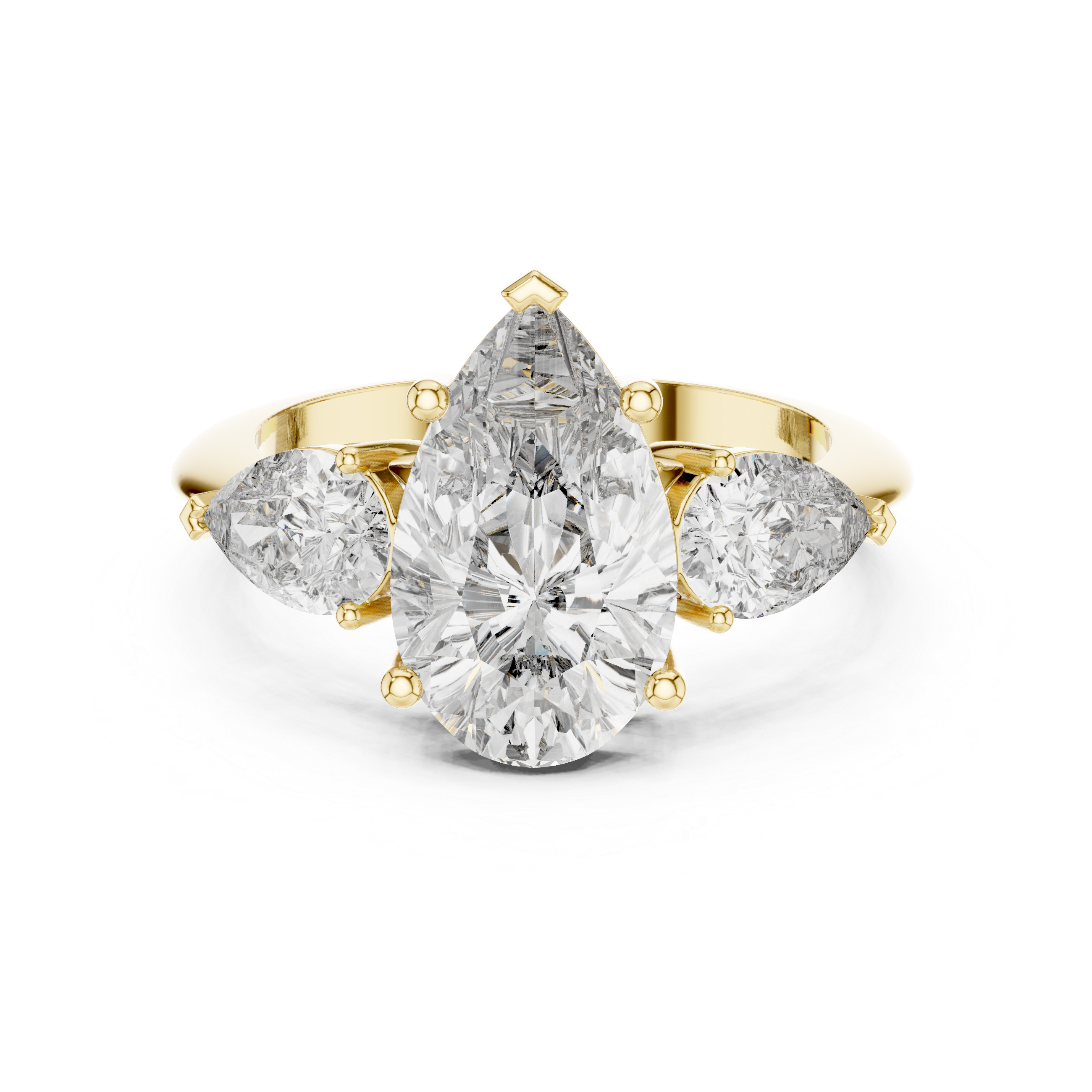 Pear Three-Stone Lab-Grown Diamond Ring