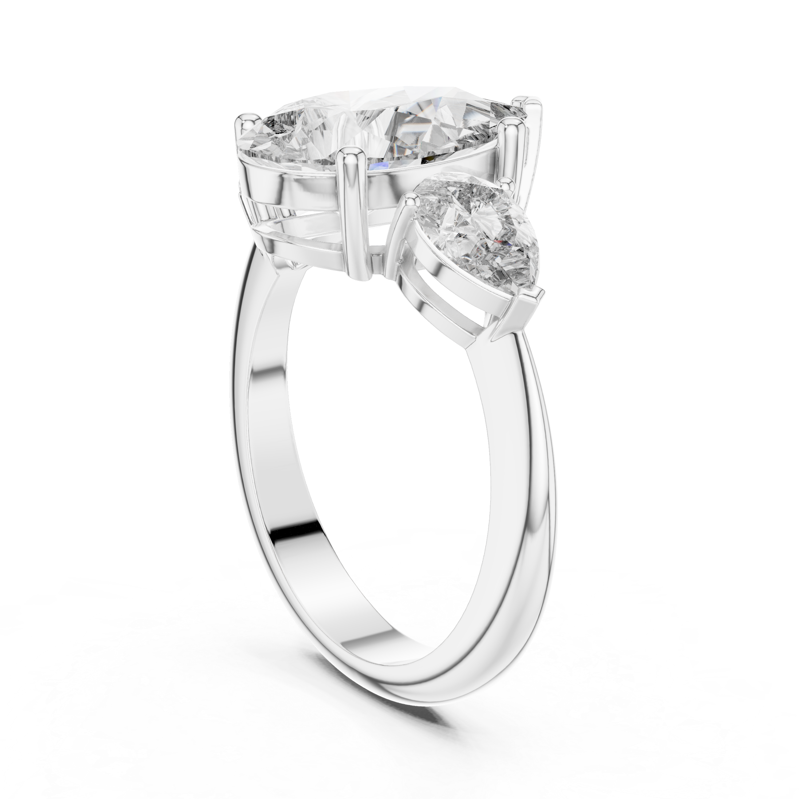 Pear Three-Stone Lab-Grown Diamond Ring