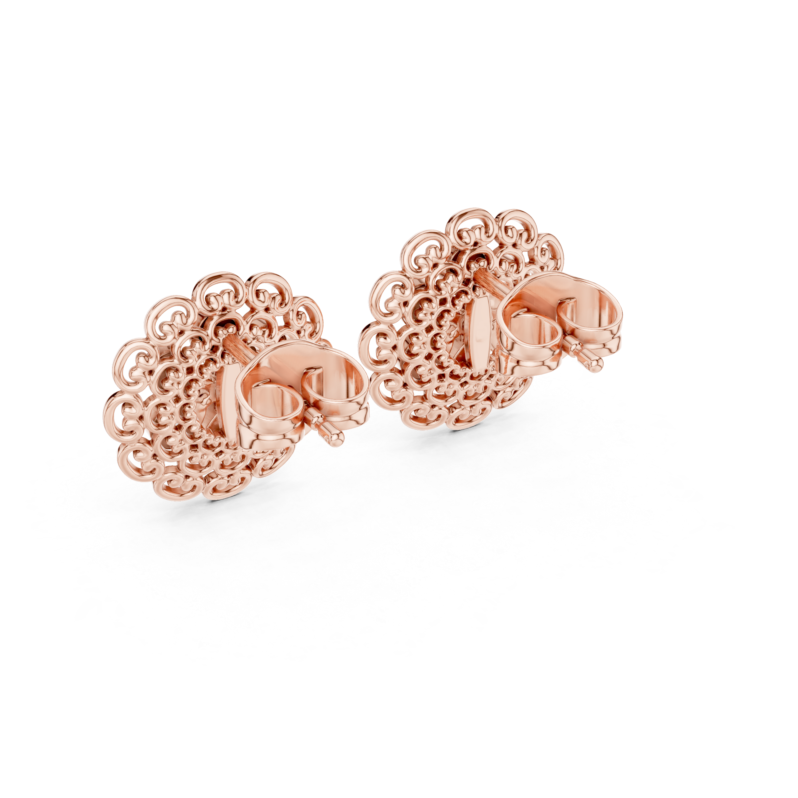 Floral Halo Lab-Grown Diamond Stud Earrings