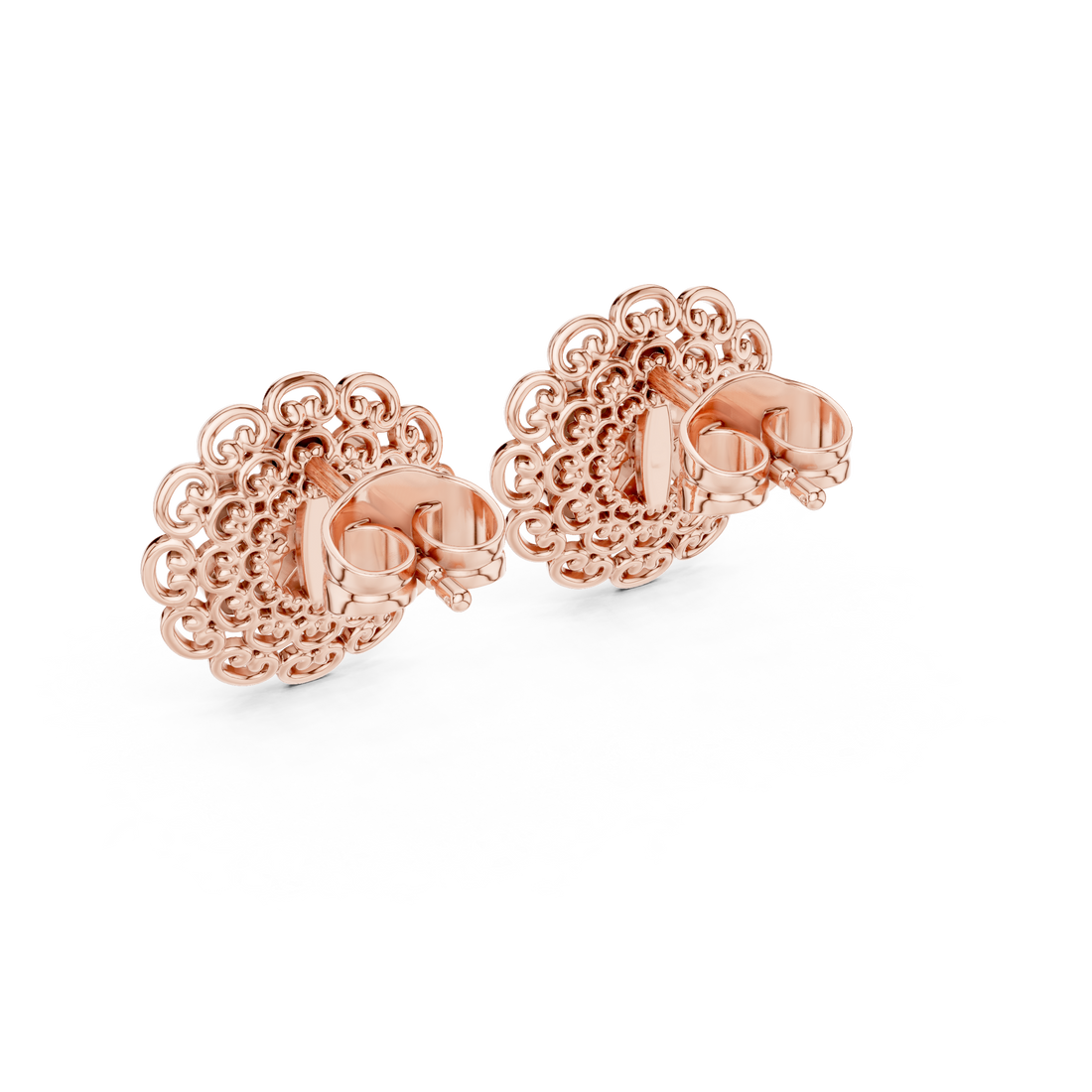 Floral Halo Lab-Grown Diamond Stud Earrings