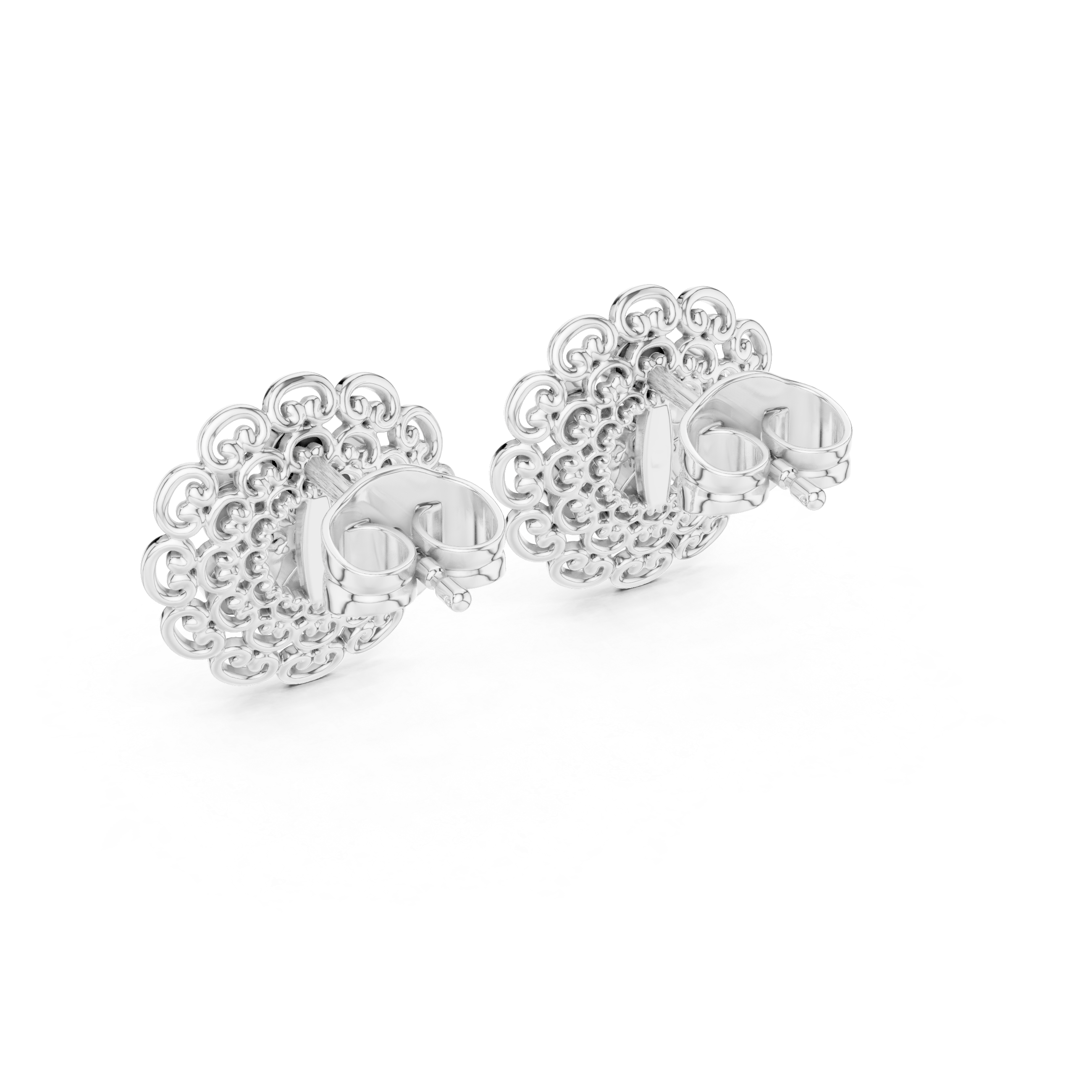 Floral Halo Lab-Grown Diamond Stud Earrings