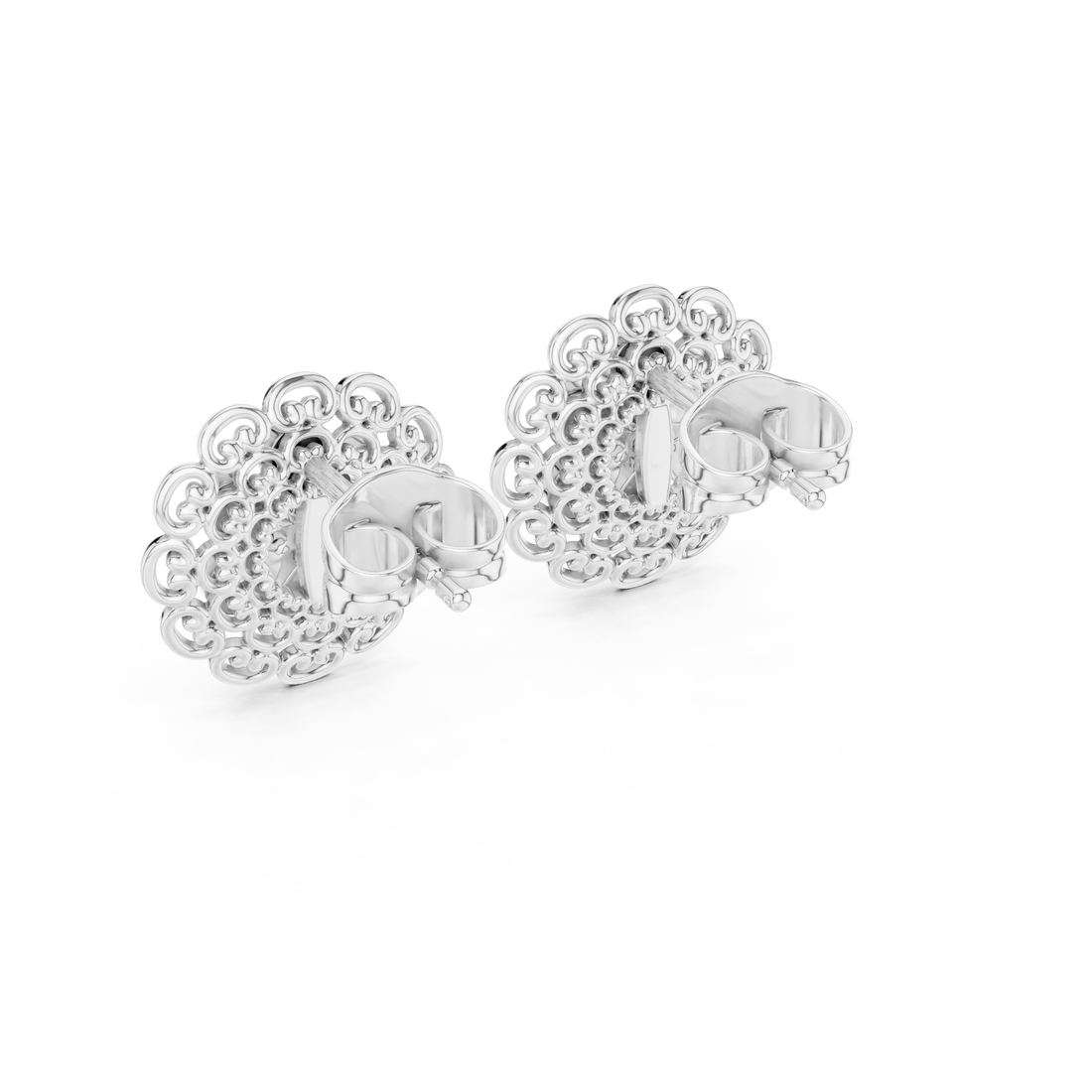 Floral Halo Lab-Grown Diamond Stud Earrings