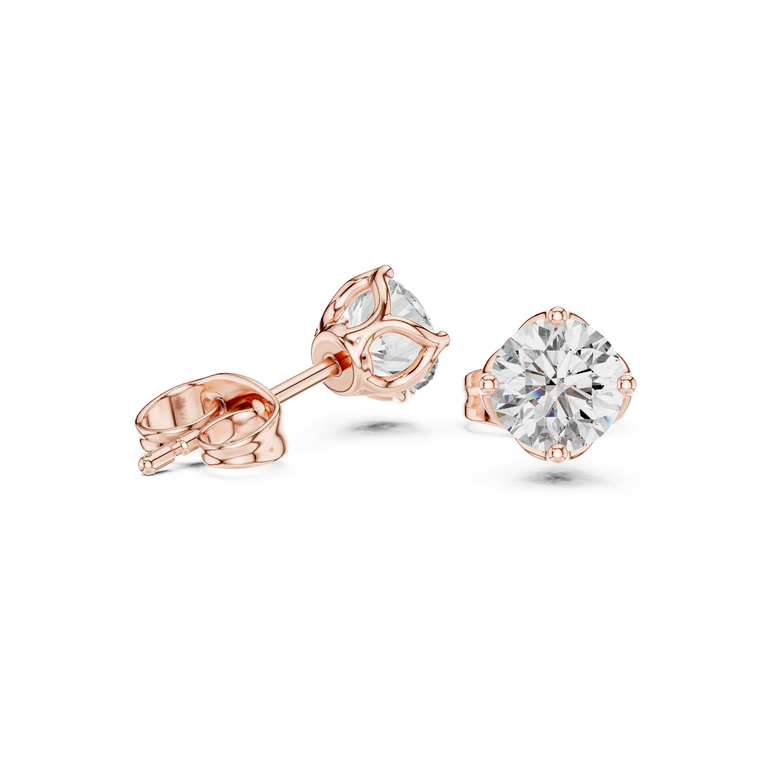 Classic Solitaire Lab-Grown Diamond Stud Earrings