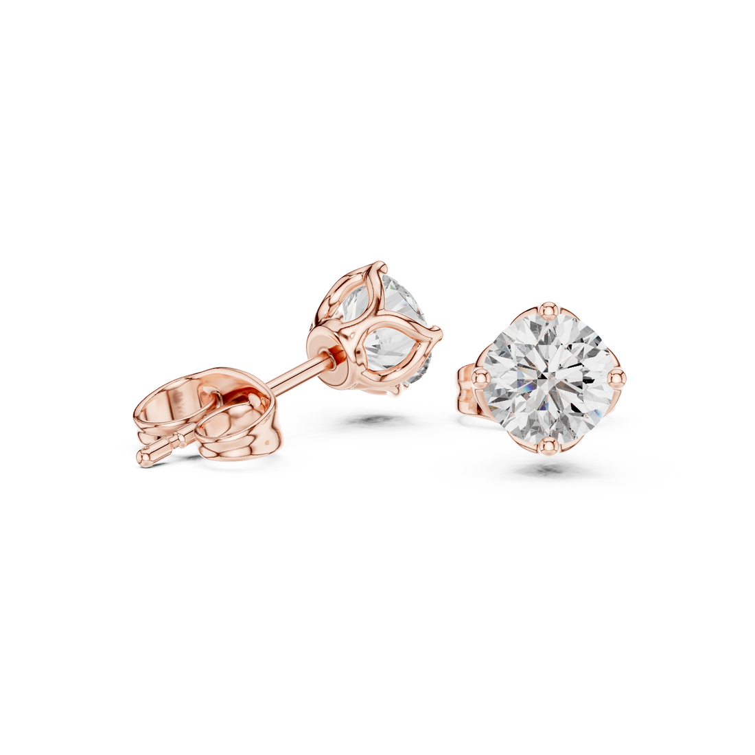 Classic Solitaire Lab-Grown Diamond Stud Earrings