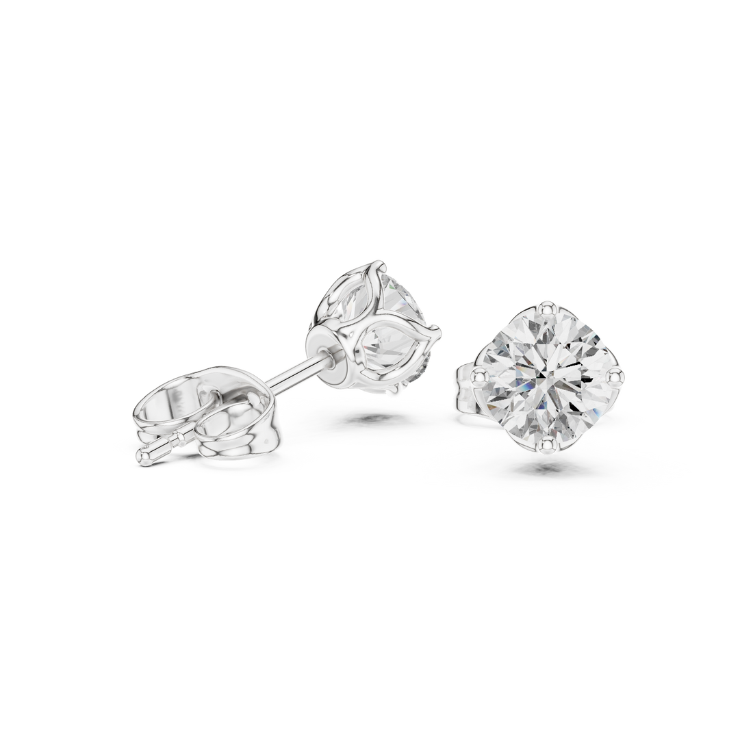 Classic Solitaire Lab-Grown Diamond Stud Earrings