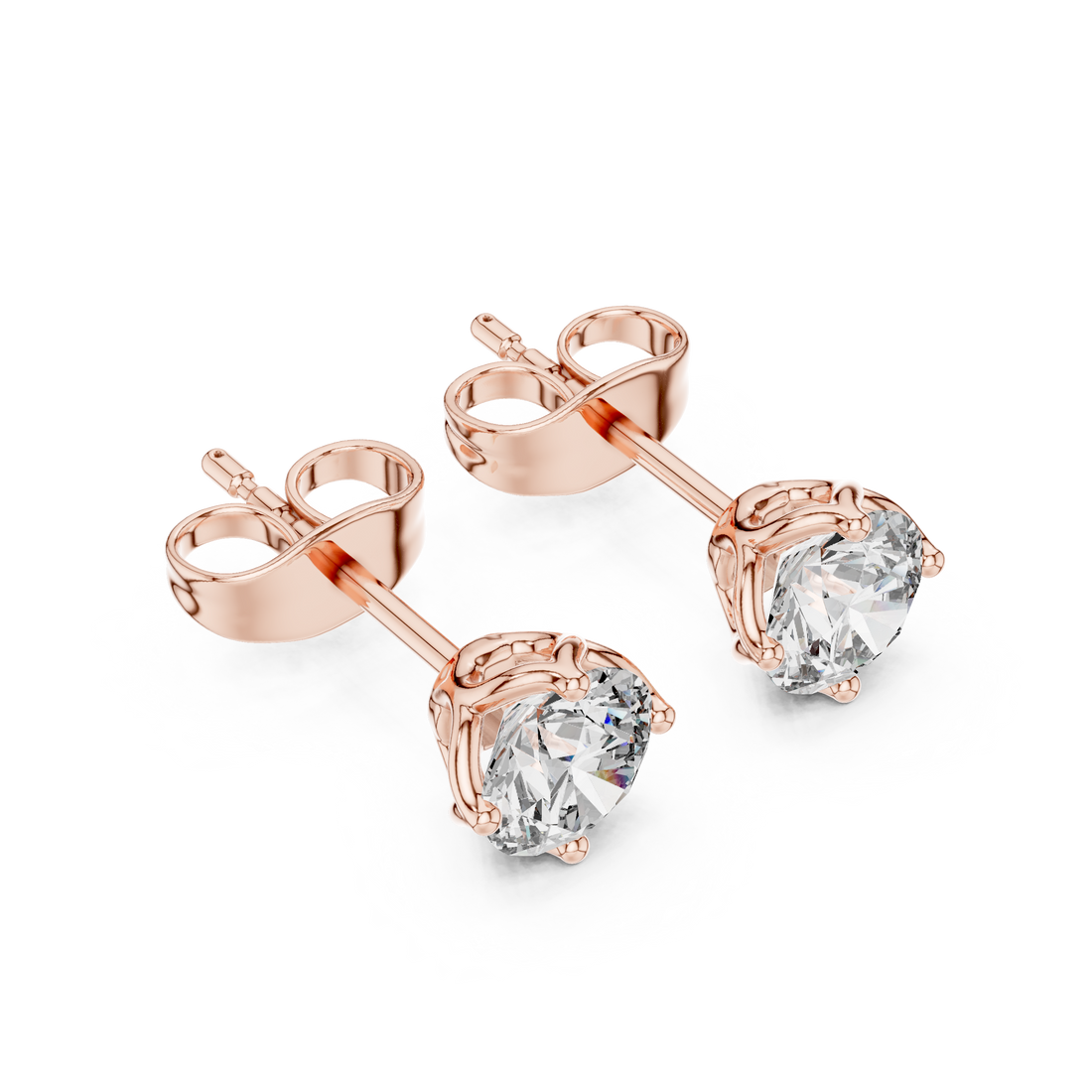 Classic Solitaire Lab-Grown Diamond Stud Earrings