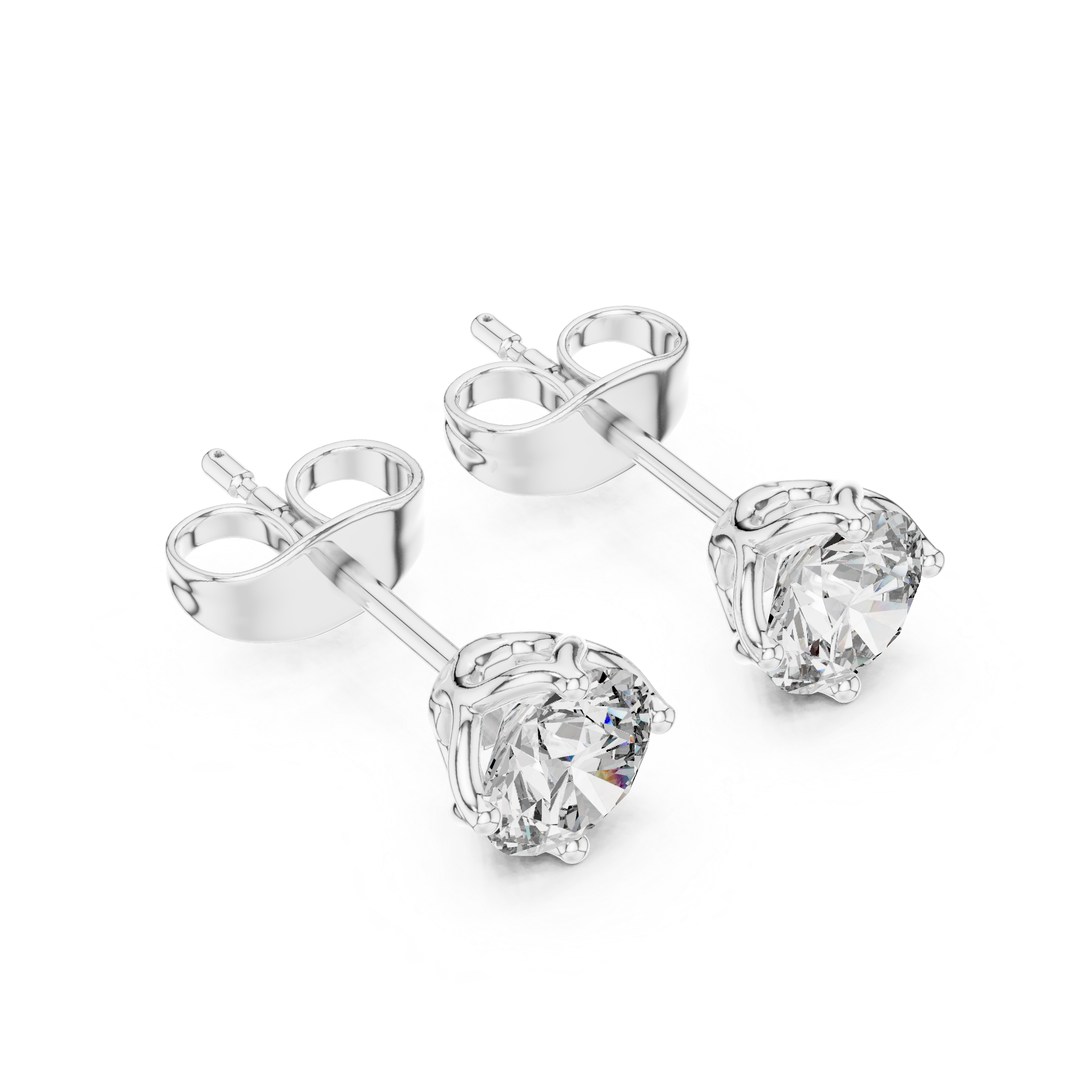 Classic Solitaire Lab-Grown Diamond Stud Earrings