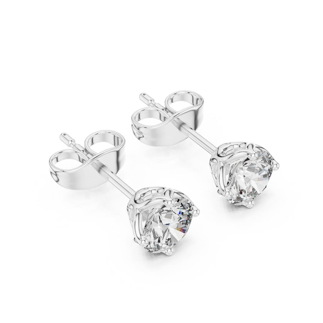 Classic Solitaire Lab-Grown Diamond Stud Earrings