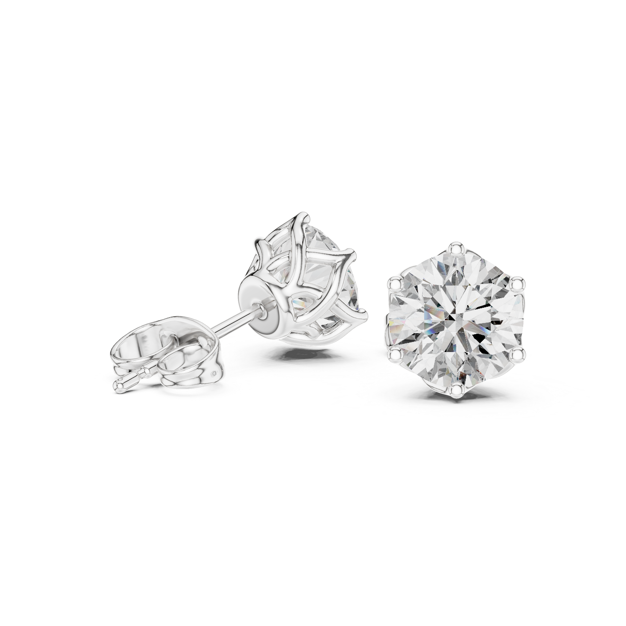 Signature Six-Prong Lab-Grown Diamond Stud Earrings
