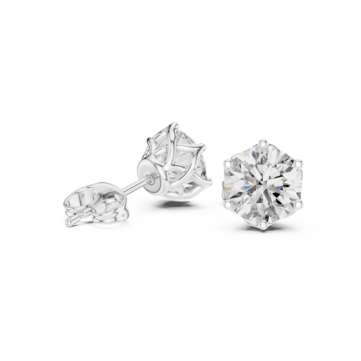 Signature Six-Prong Lab-Grown Diamond Stud Earrings