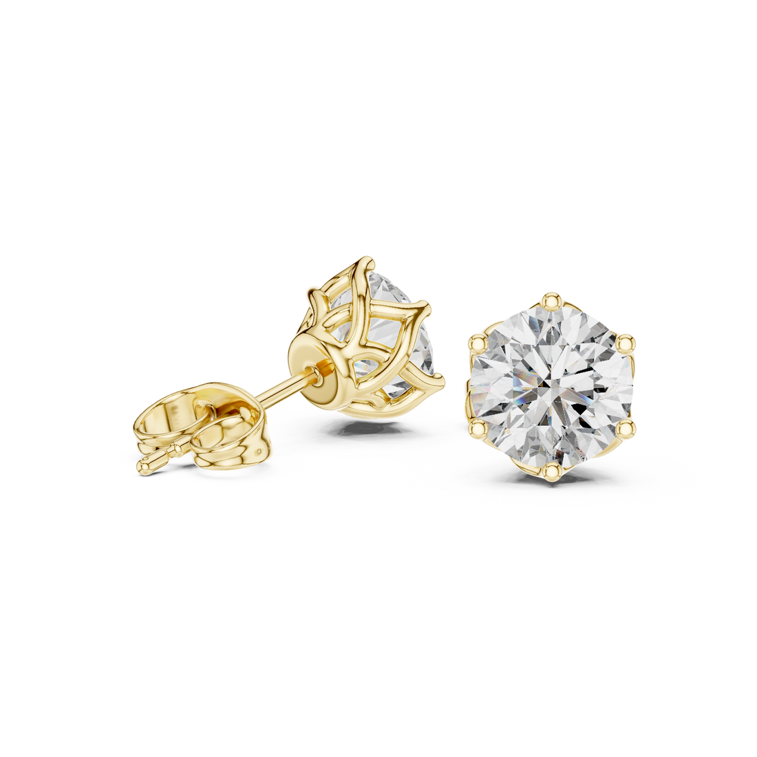 Signature Six-Prong Lab-Grown Diamond Stud Earrings