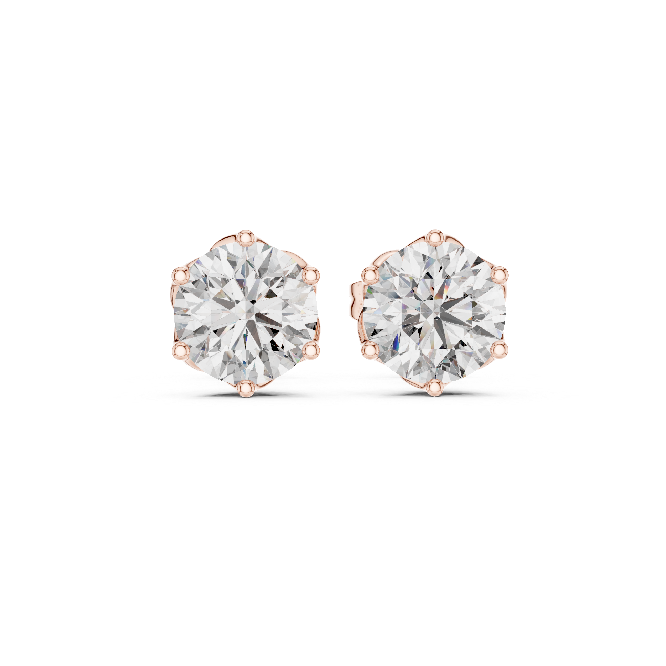 Signature Six-Prong Lab-Grown Diamond Stud Earrings