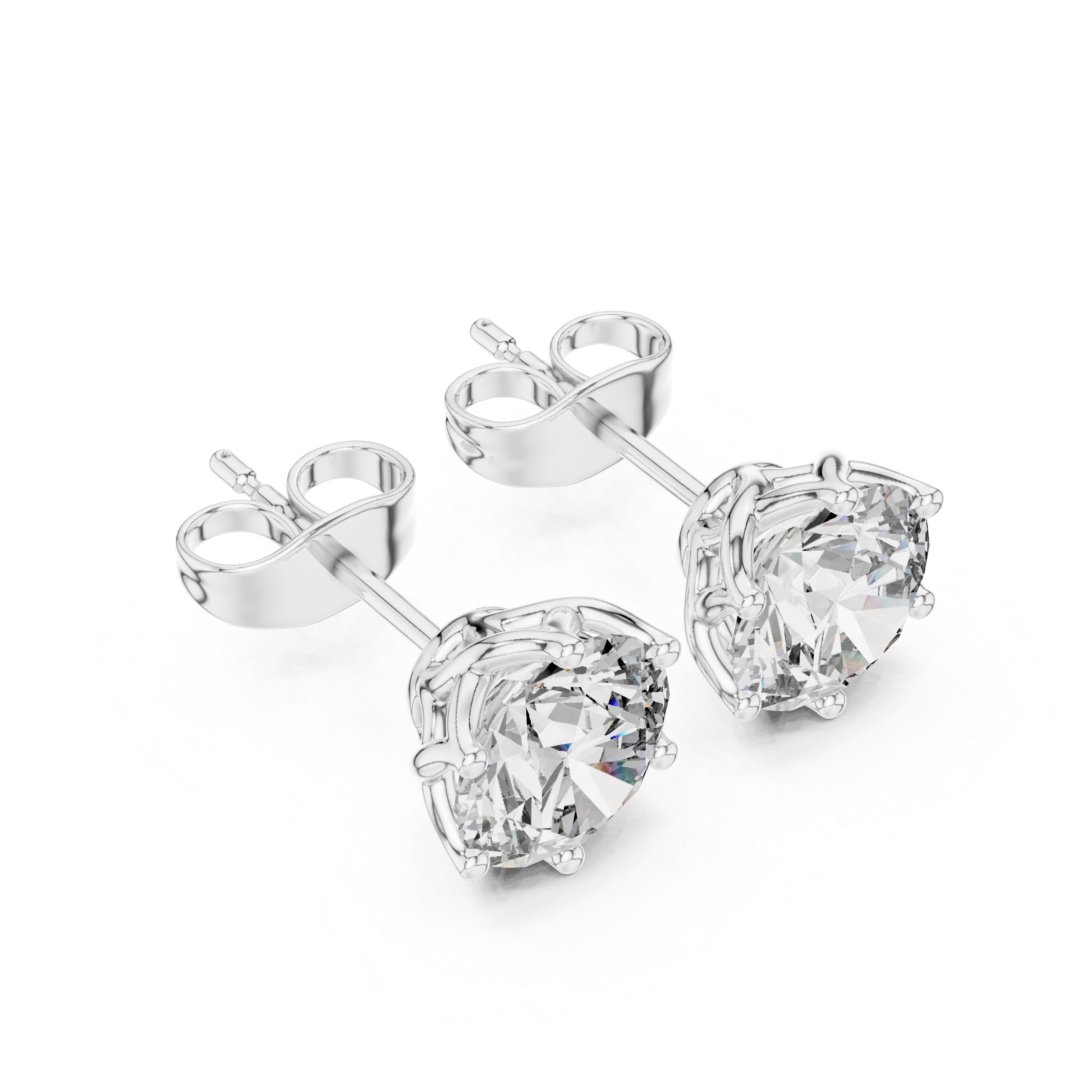 Signature Six-Prong Lab-Grown Diamond Stud Earrings