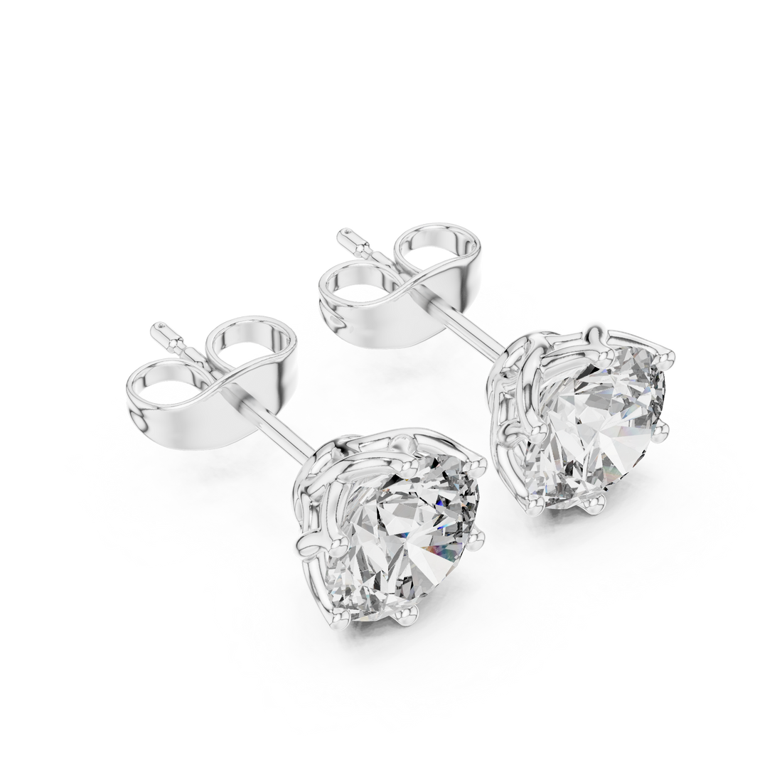Signature Six-Prong Lab-Grown Diamond Stud Earrings