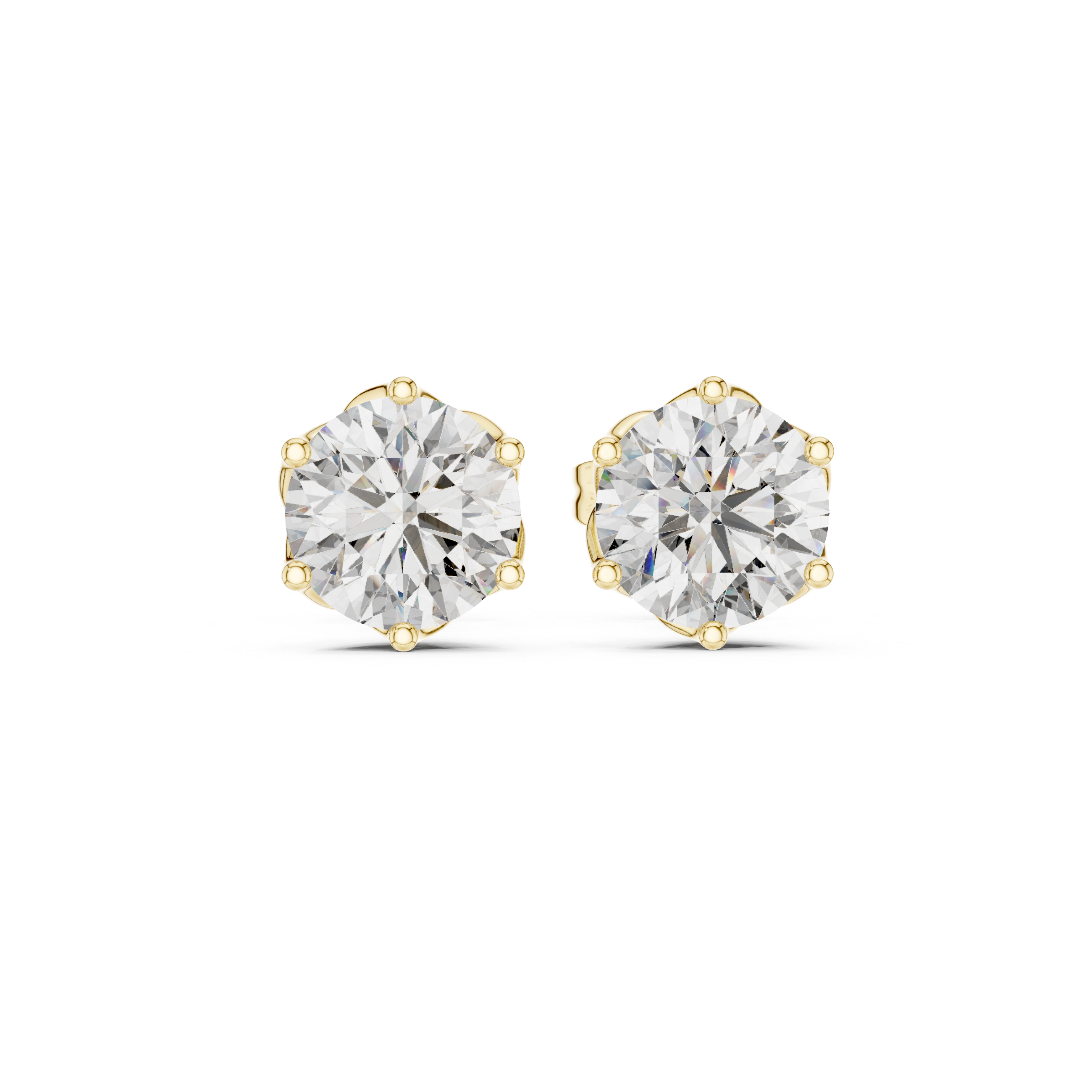 Signature Six-Prong Lab-Grown Diamond Stud Earrings