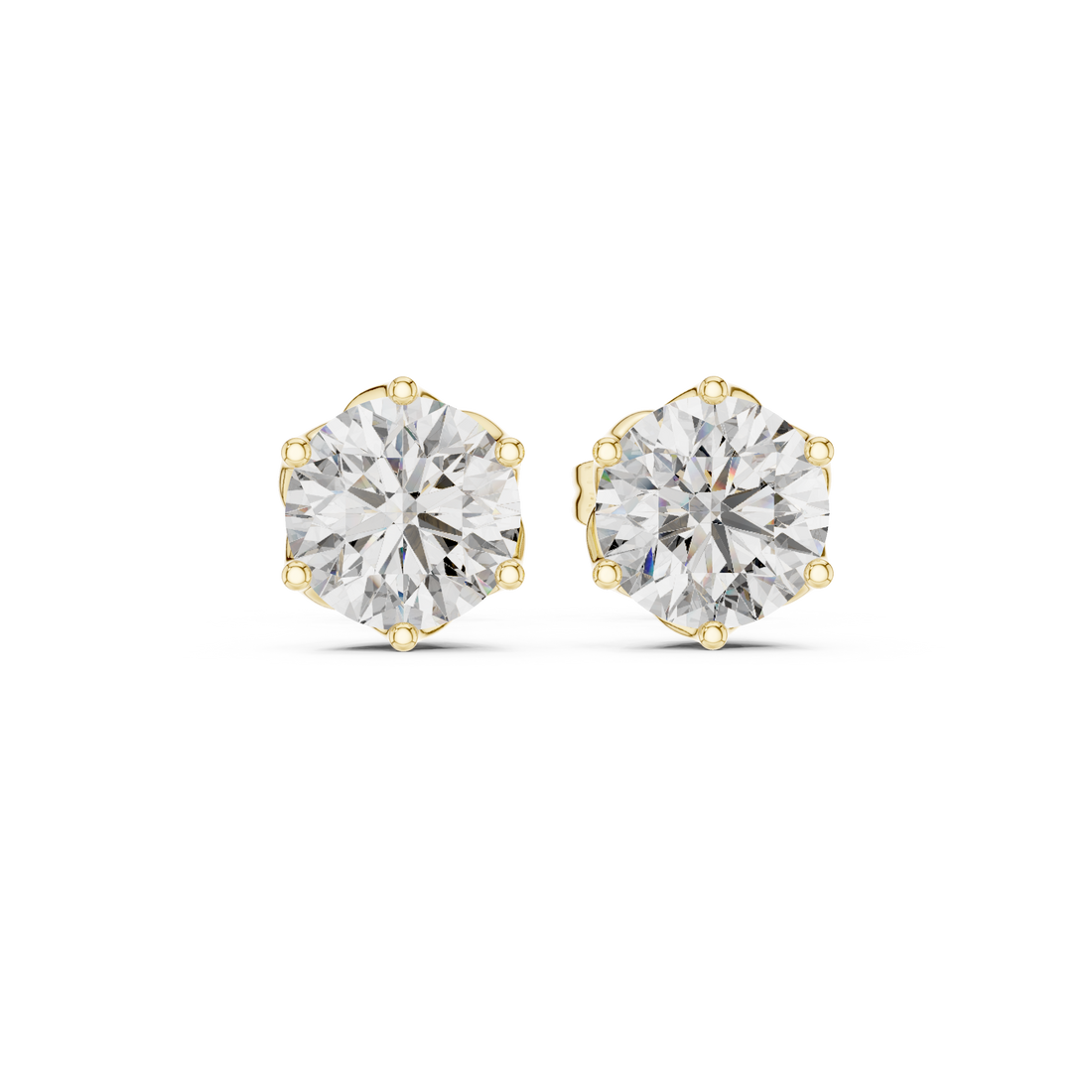 Signature Six-Prong Lab-Grown Diamond Stud Earrings