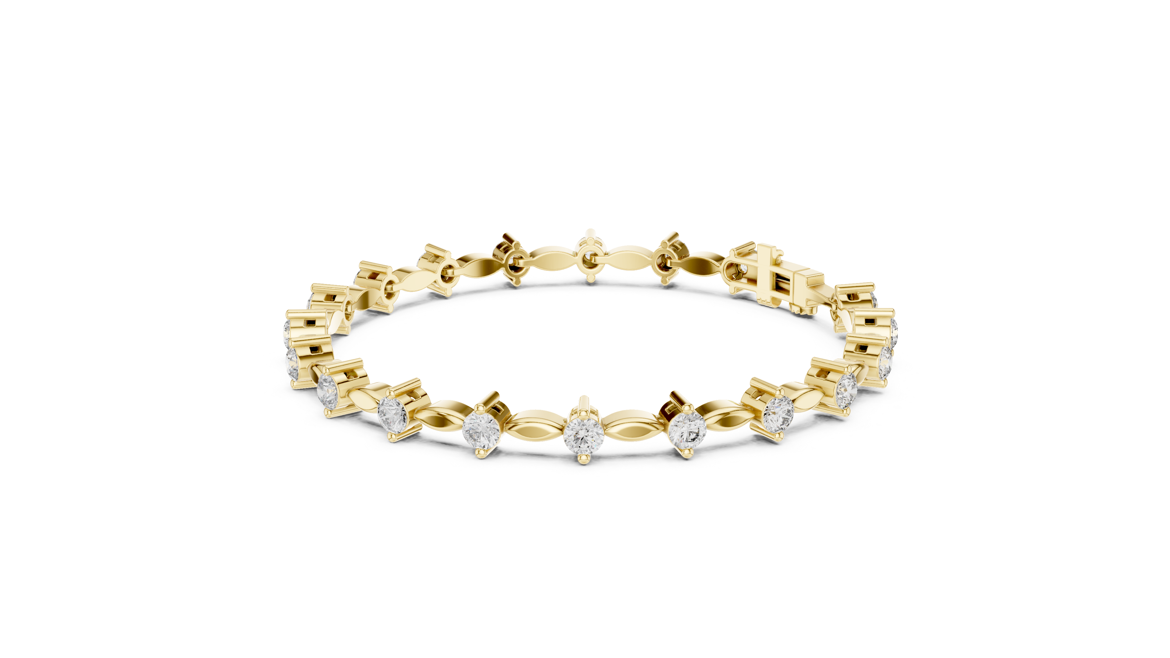 Golden Grace Diamond Link Bracelet