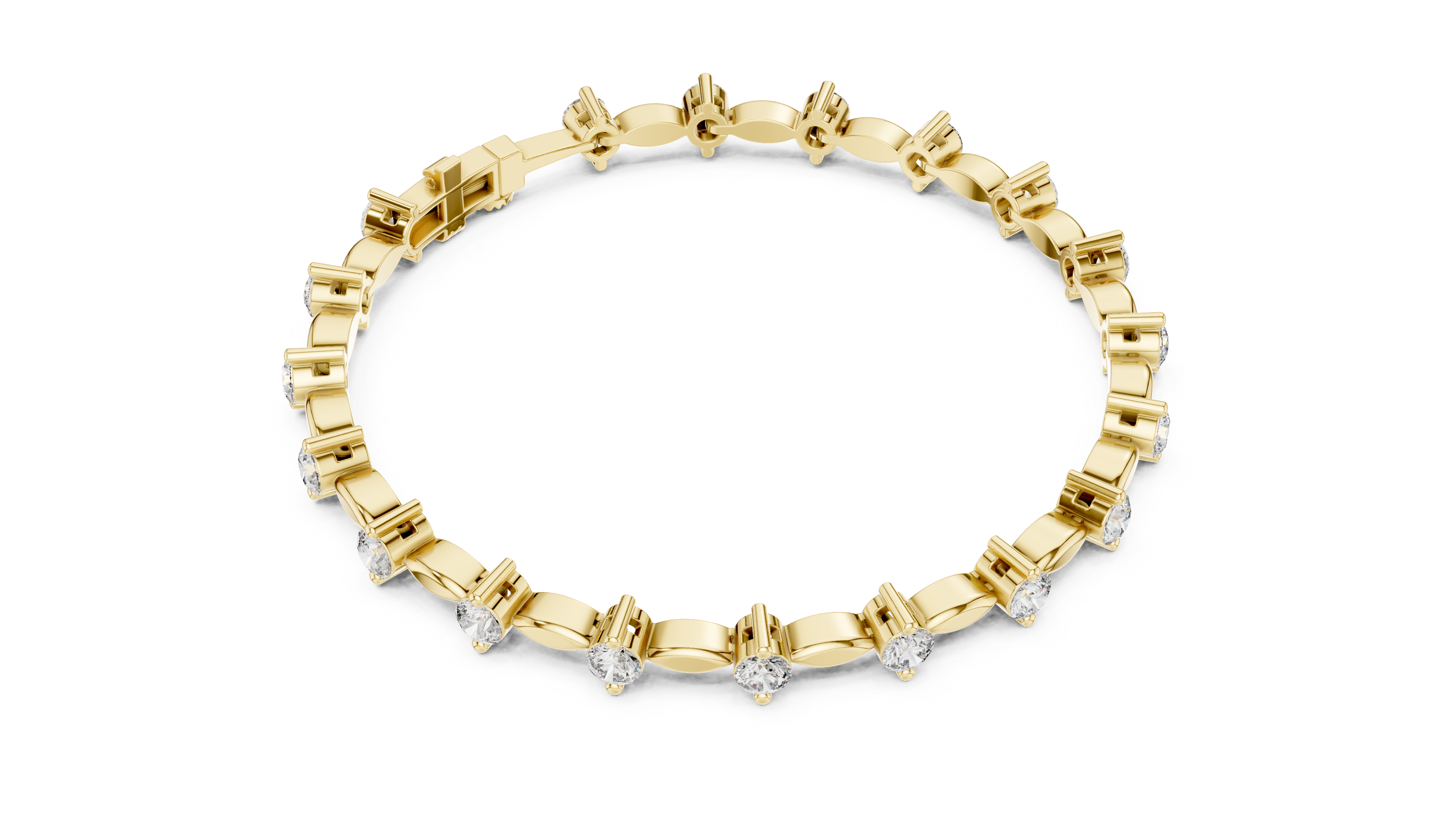 Golden Grace Diamond Link Bracelet