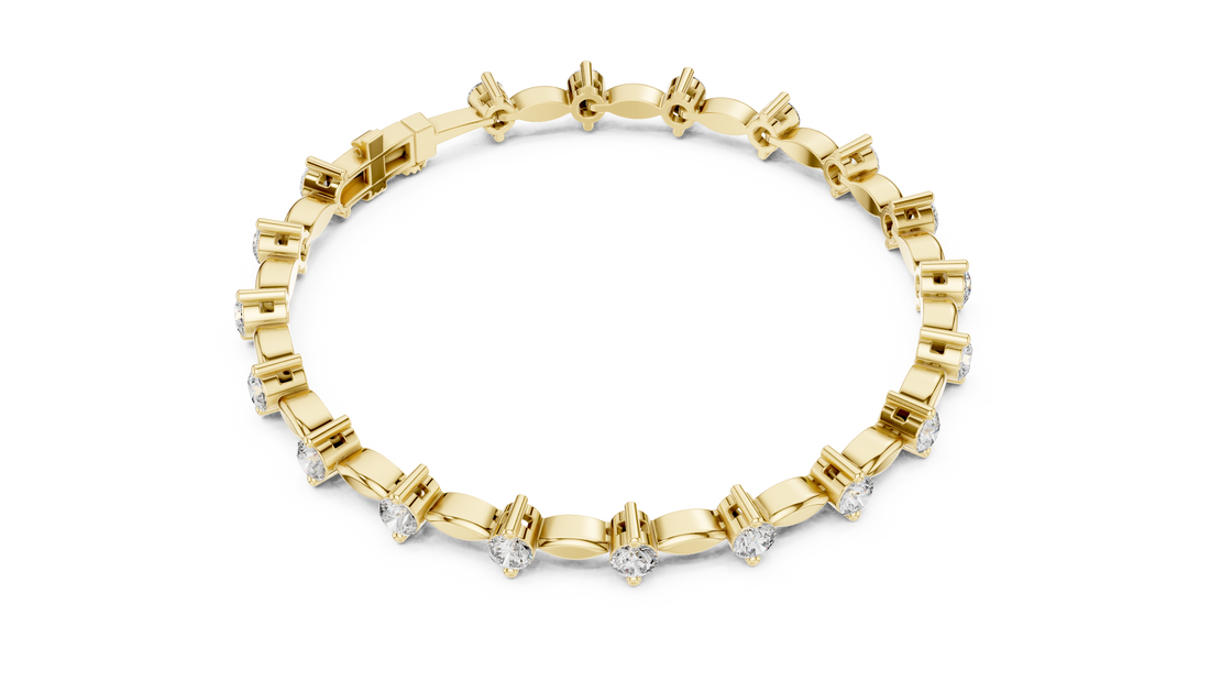 Golden Grace Diamond Link Bracelet