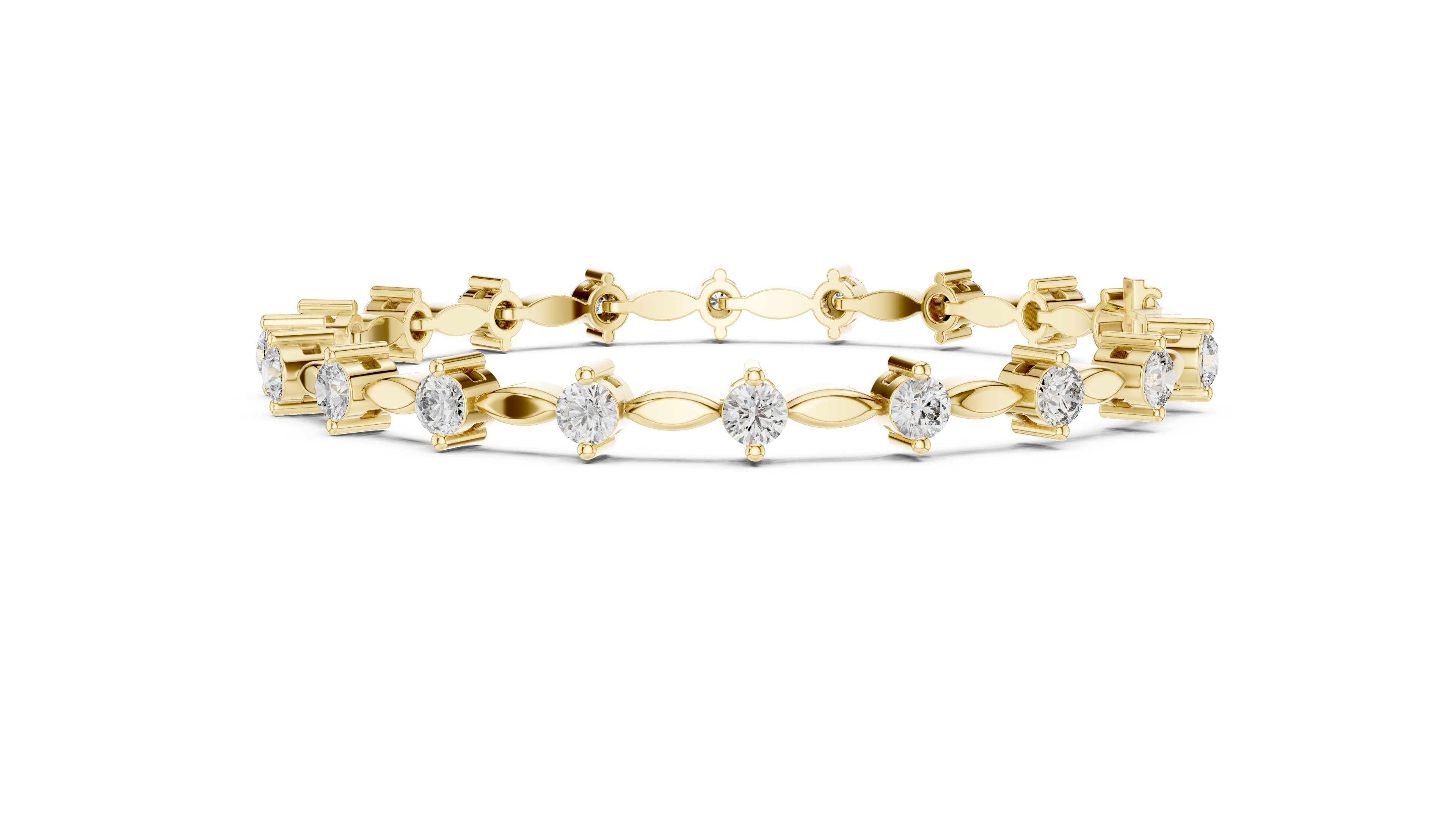 Golden Grace Diamond Link Bracelet
