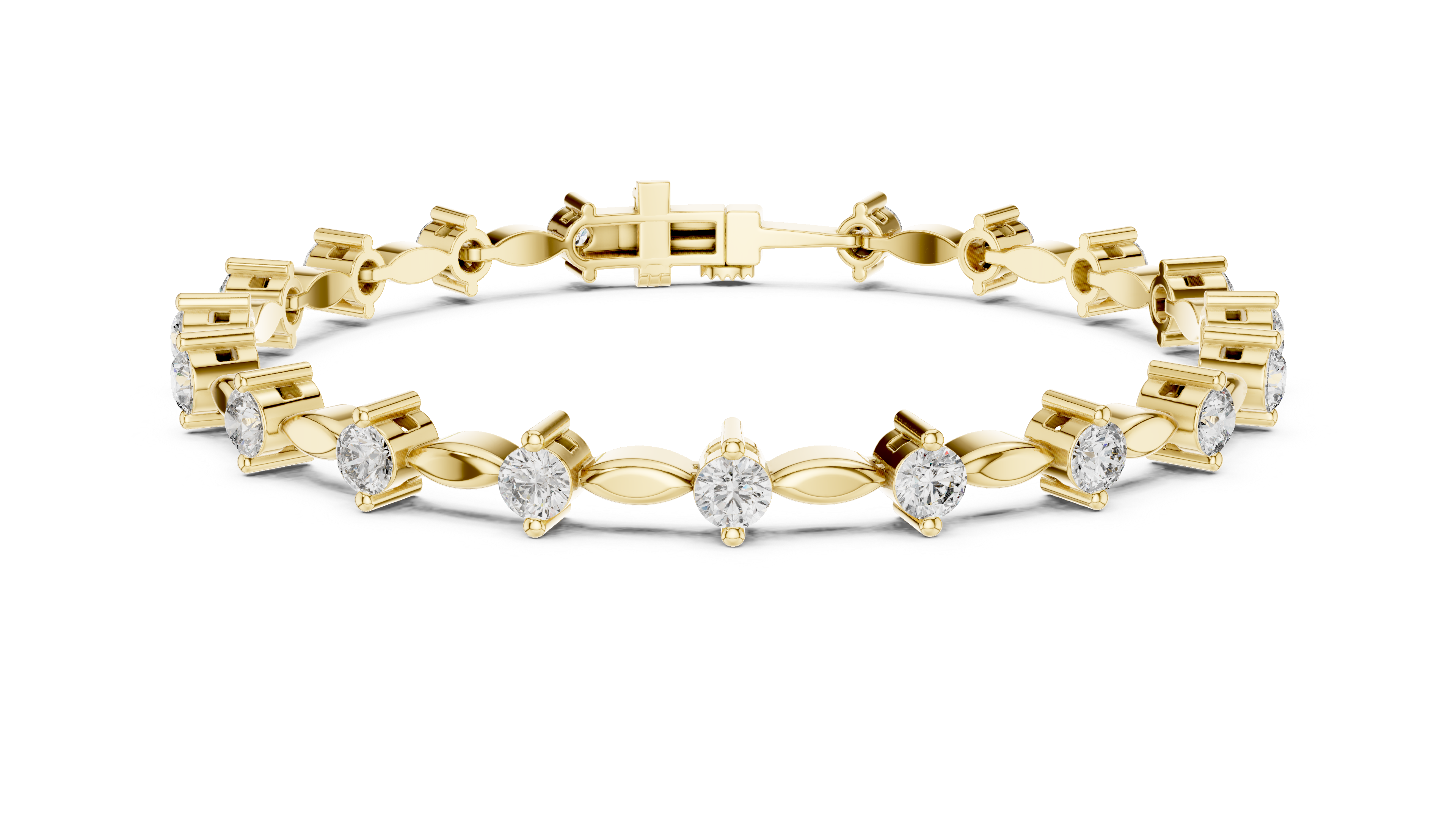 Golden Grace Diamond Link Bracelet