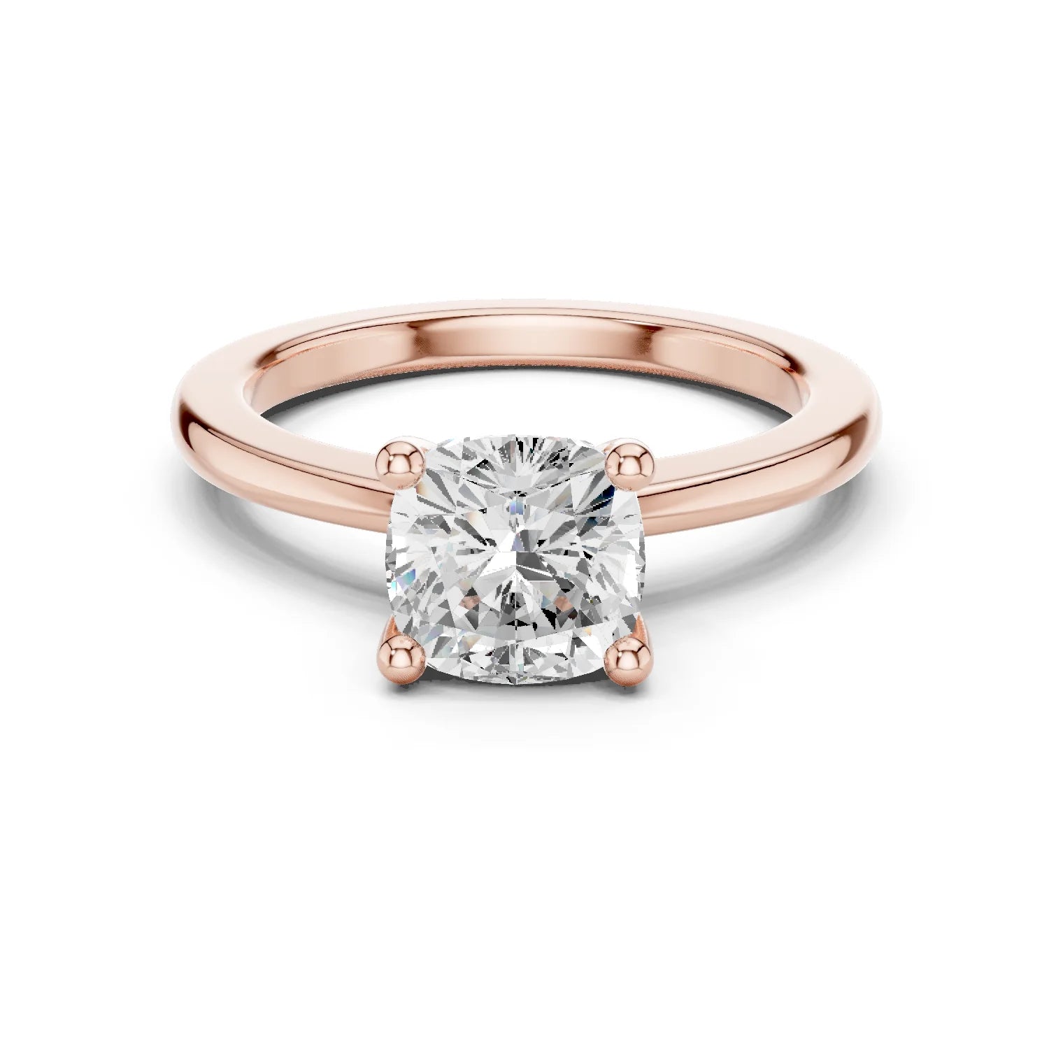 Classic Brilliance Cushion Cut Diamond Ring in Rose Gold, Australia