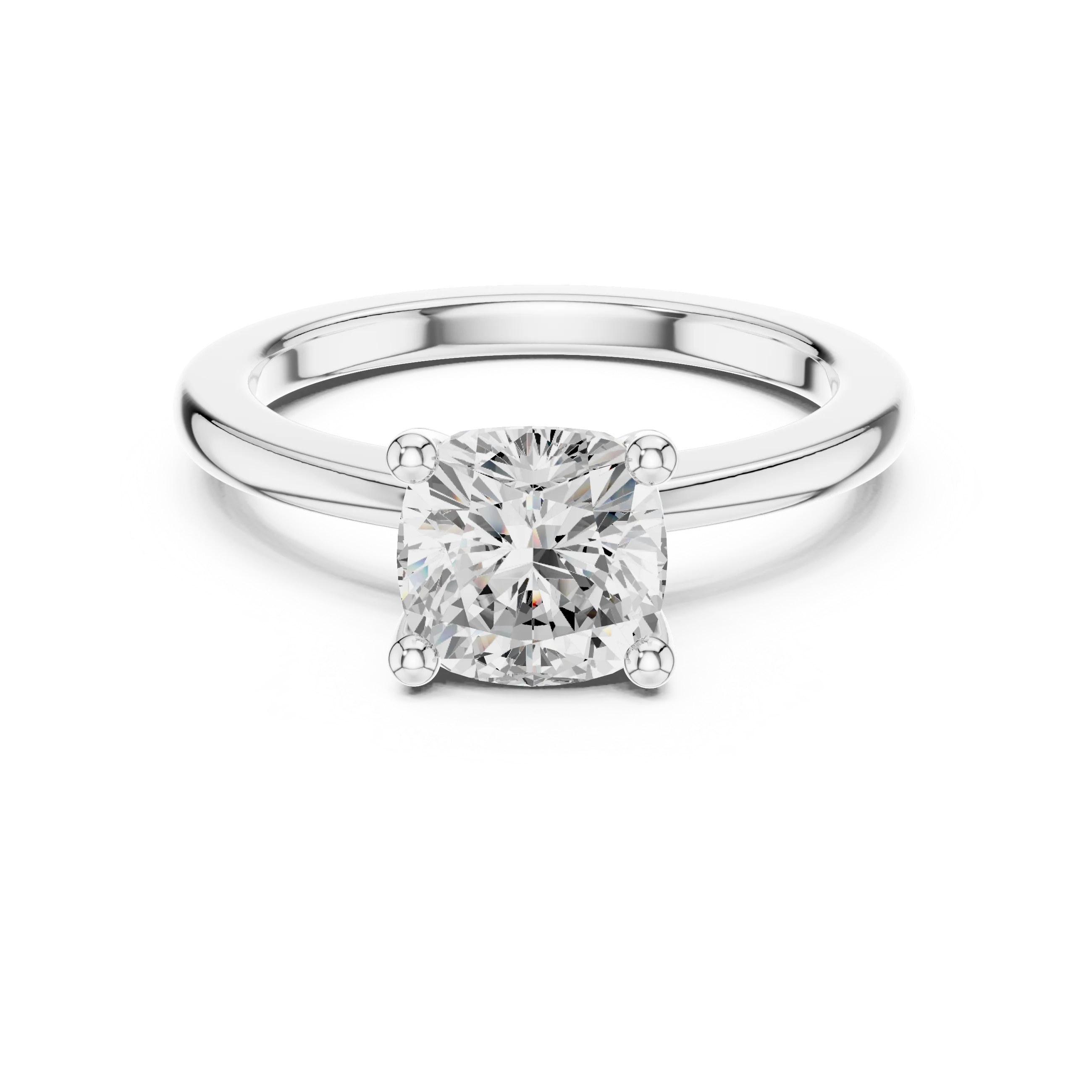 Classic Brilliance Cushion Cut Diamond Ring in White Gold, Australia