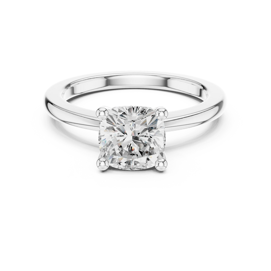 Classic Brilliance Cushion Cut Diamond Ring in White Gold, Australia