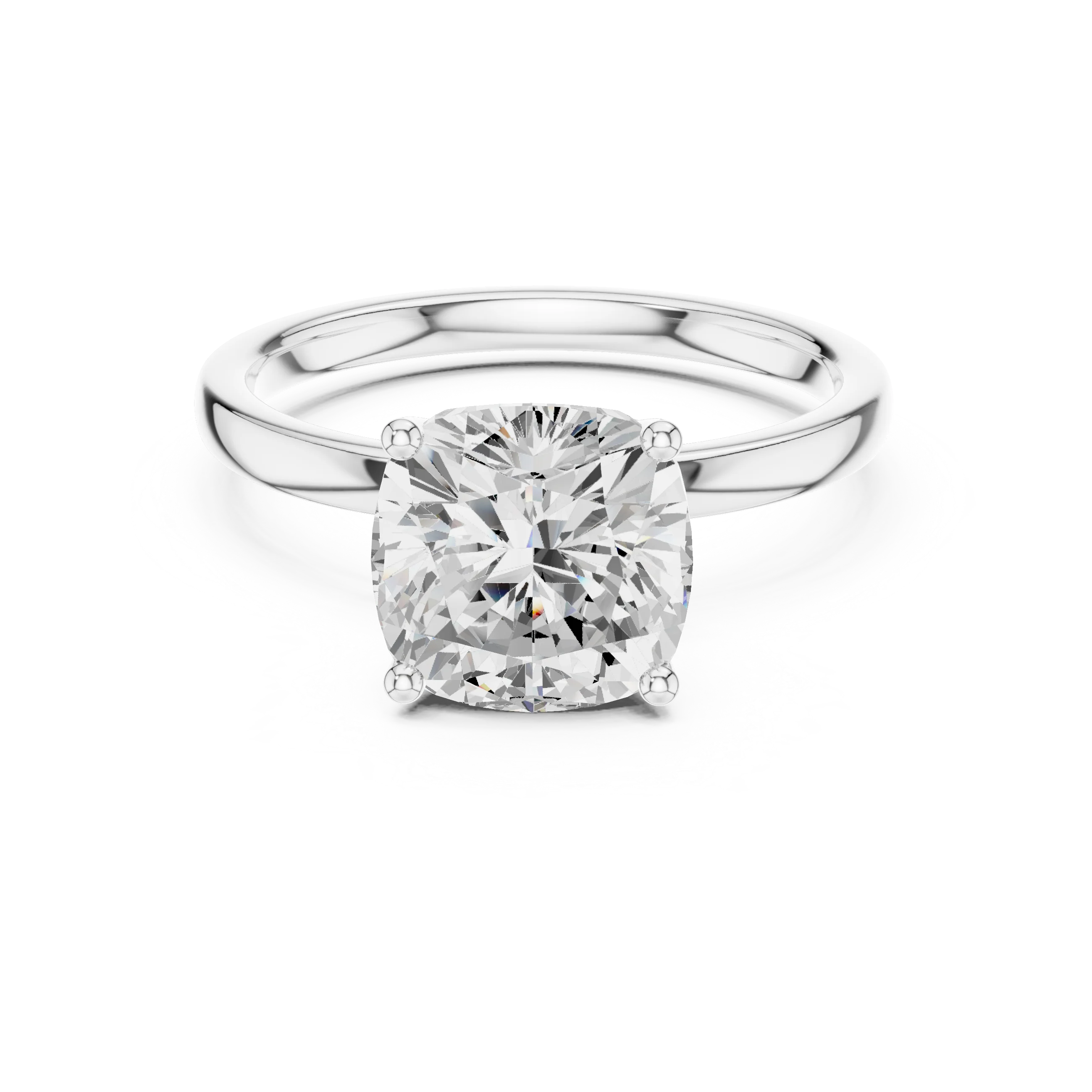 Cushion_Solitaire_Ring_Plain_Domed_Band_Rose_Gold_Cushion_Lab_Side_View_Australia_DFE