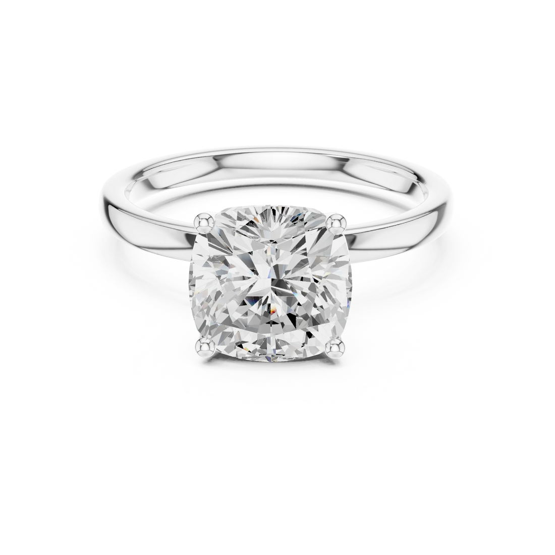 Cushion_Solitaire_Ring_Plain_Domed_Band_Rose_Gold_Cushion_Lab_Side_View_Australia_DFE