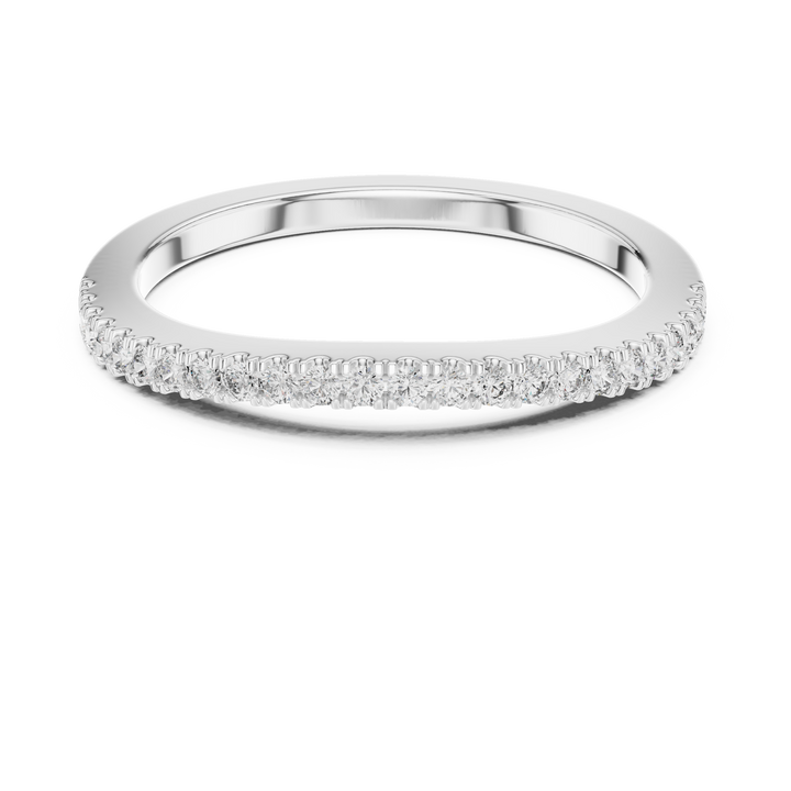 Round Diamond Half Eternity Band