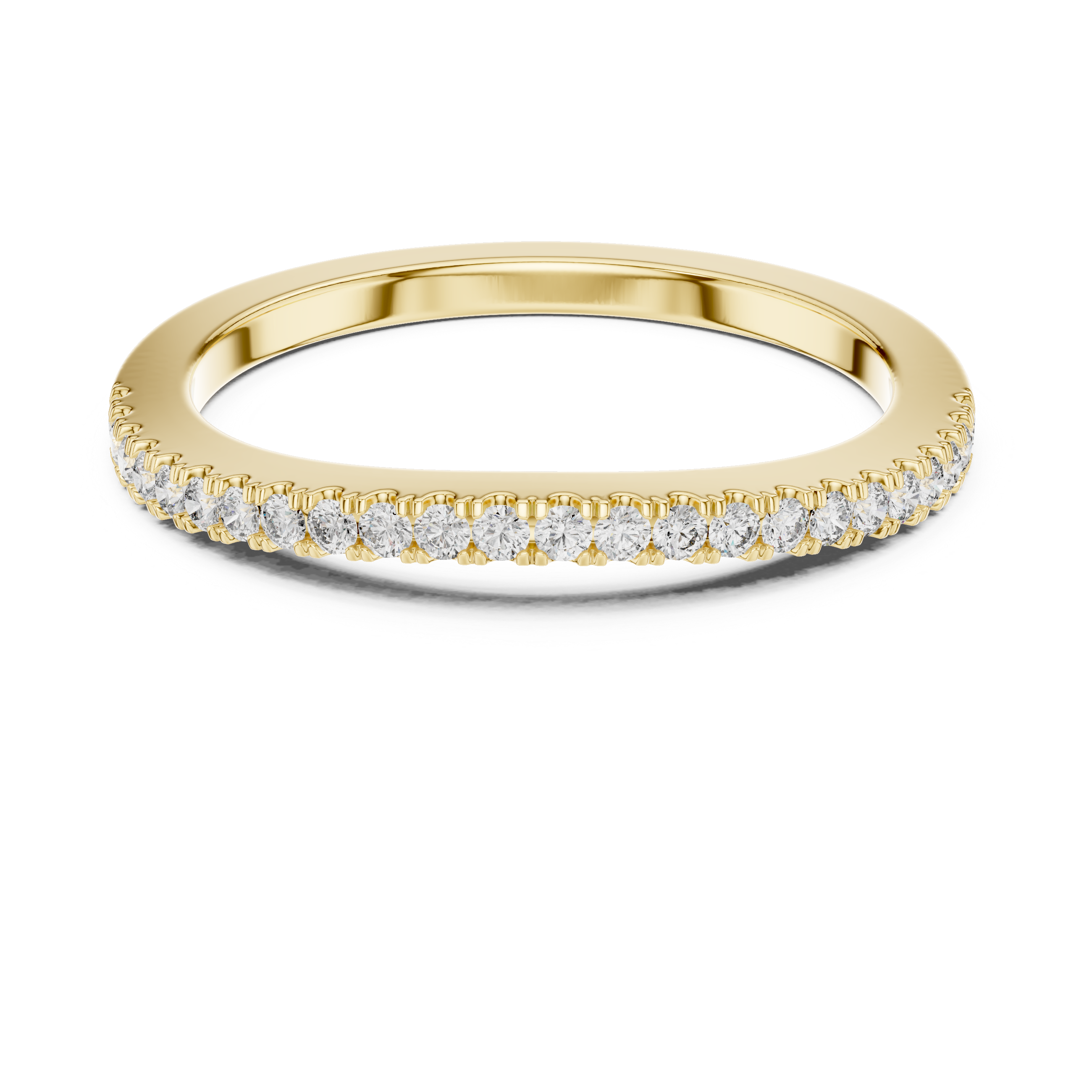 Round Diamond Half Eternity Band