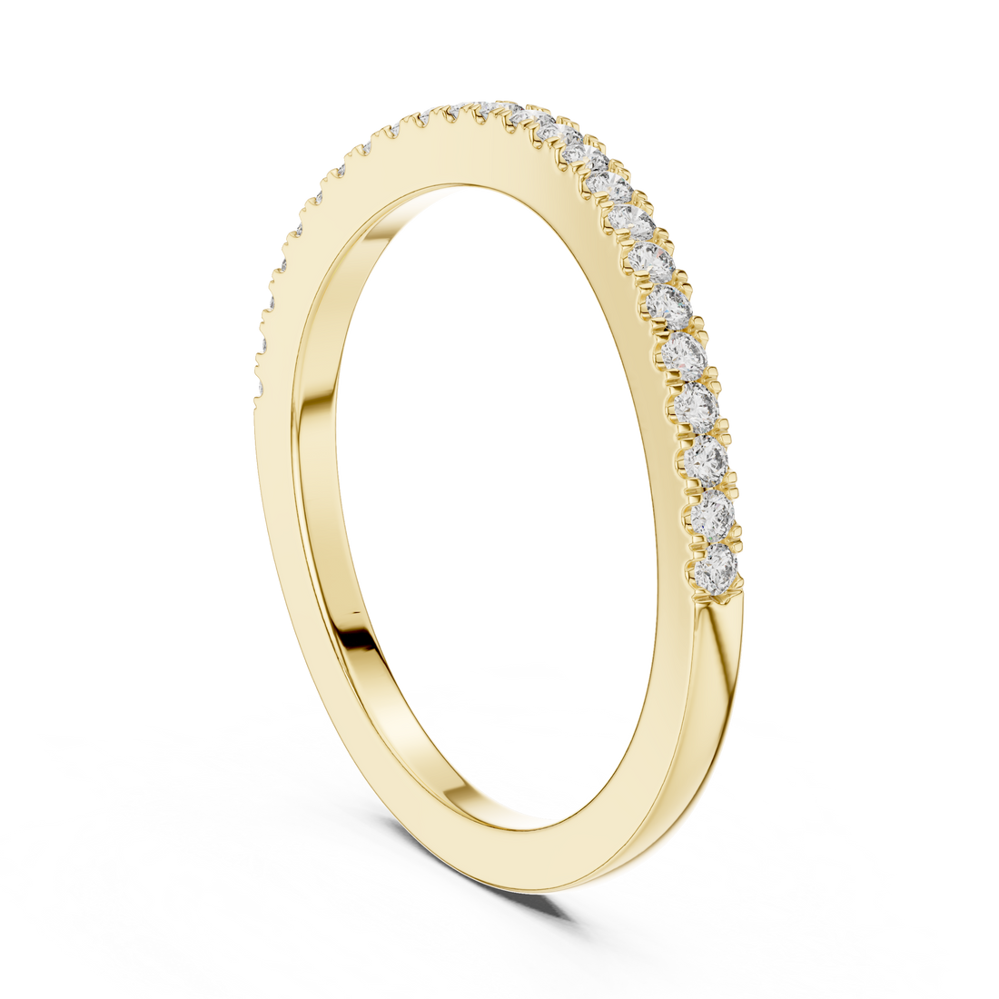 Round Diamond Half Eternity Band