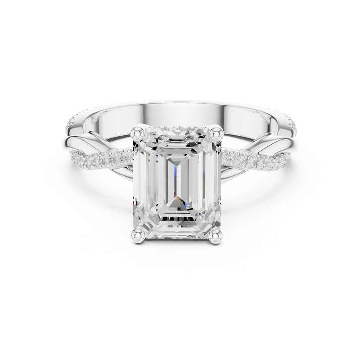 Lana Twilight Crisscross Emerald Diamond Pavé Ring