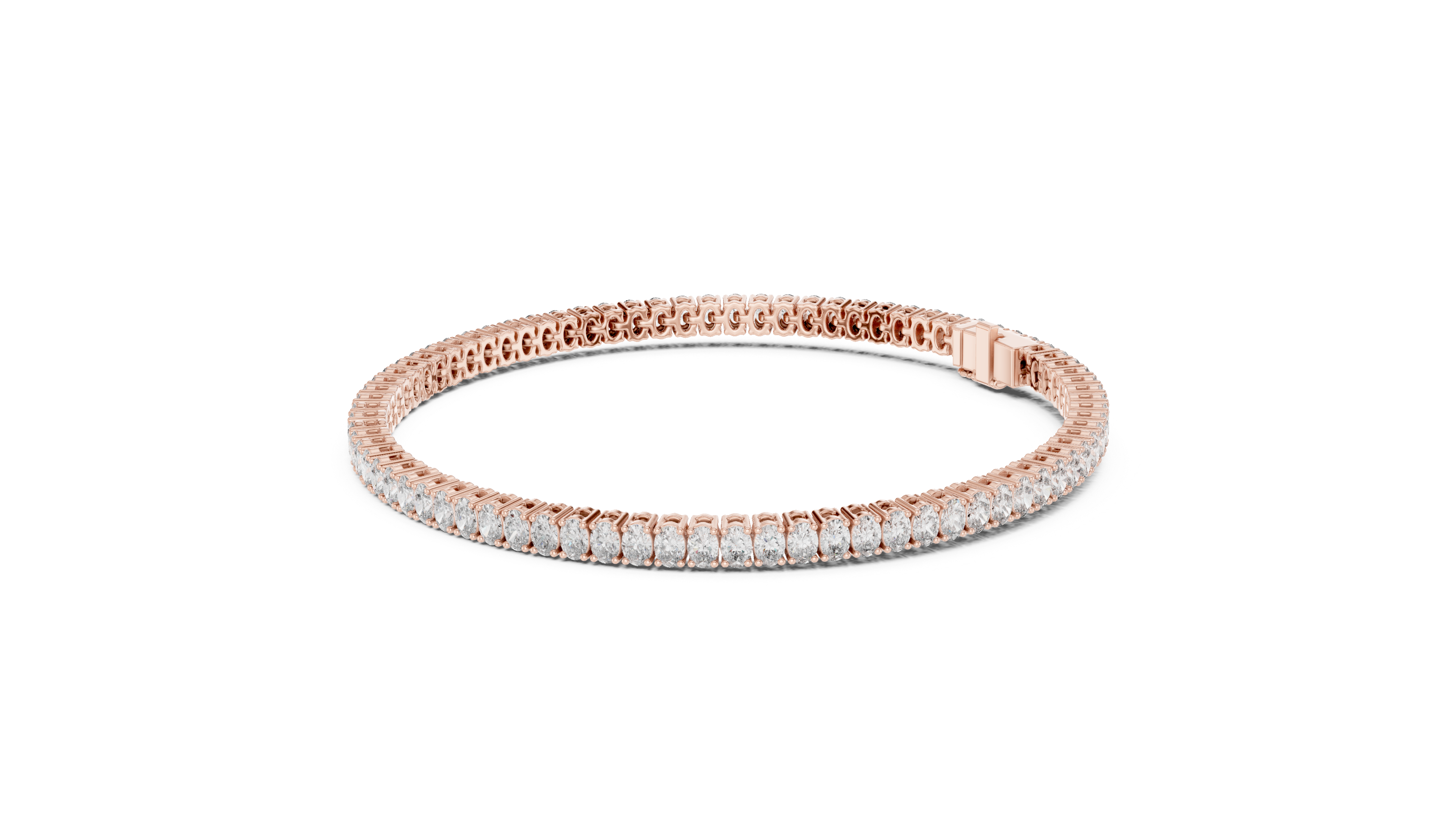 Oval Diamond Tennis Bracelet