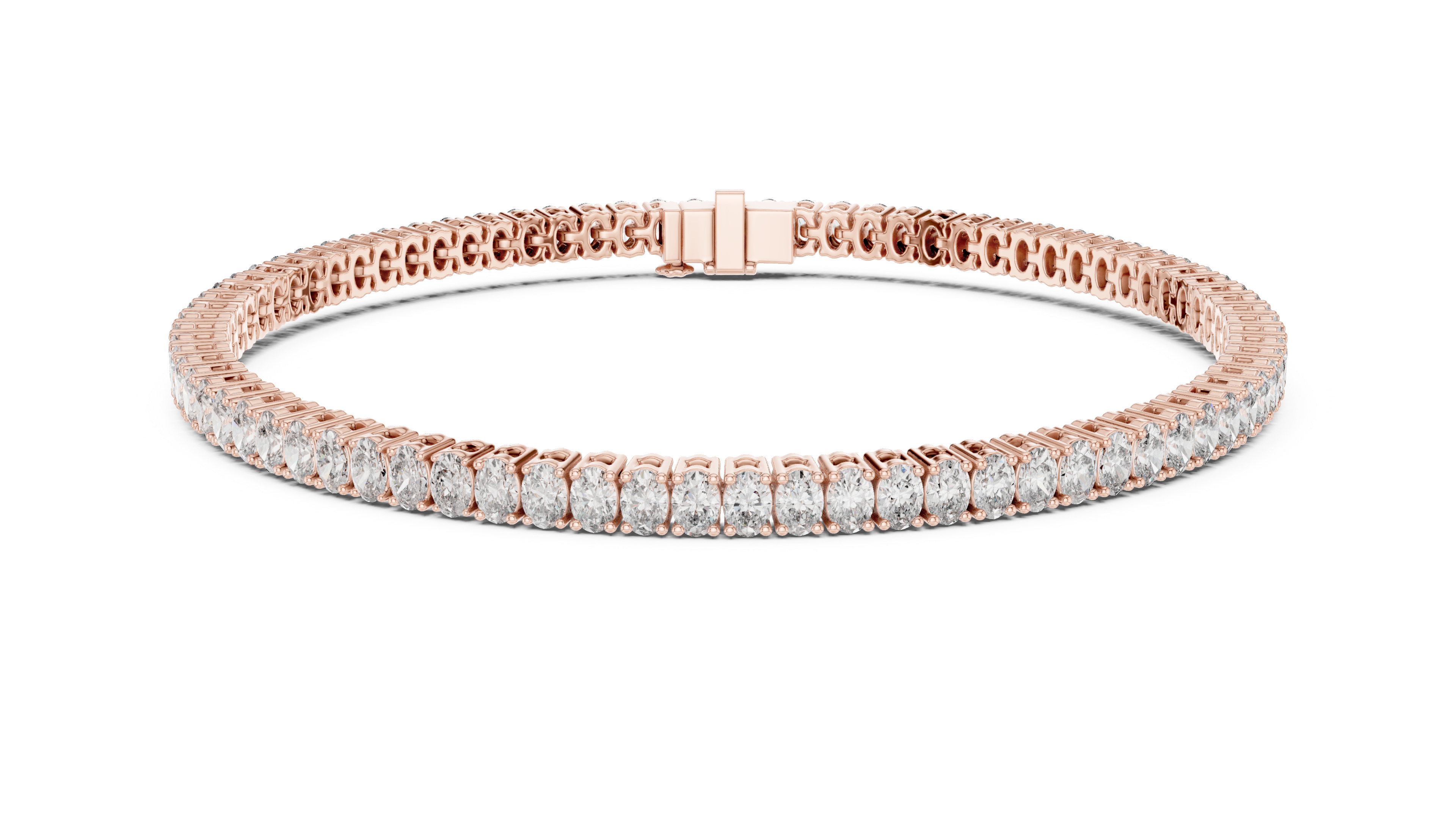Oval Diamond Tennis Bracelet