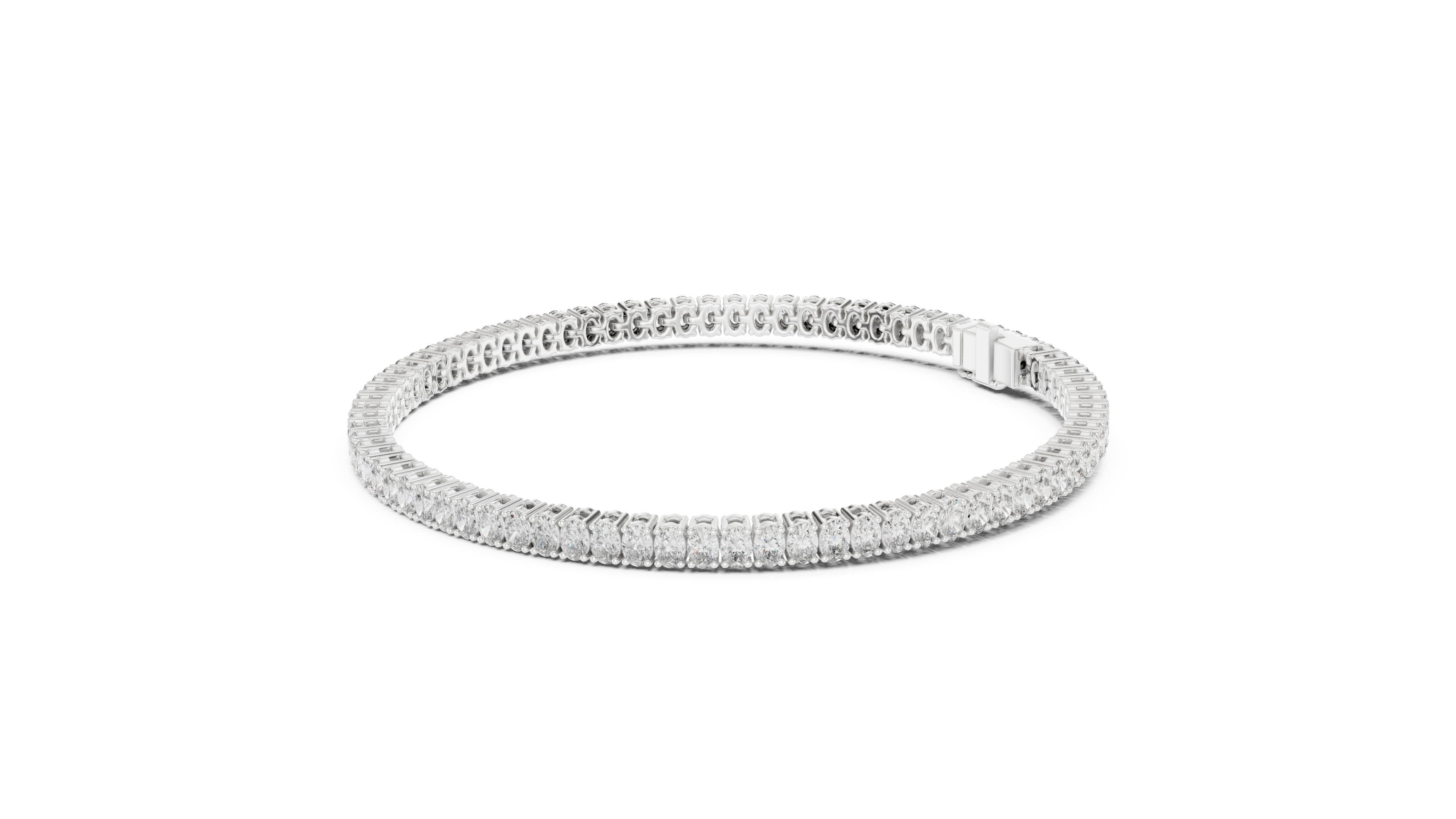 Oval Diamond Tennis Bracelet