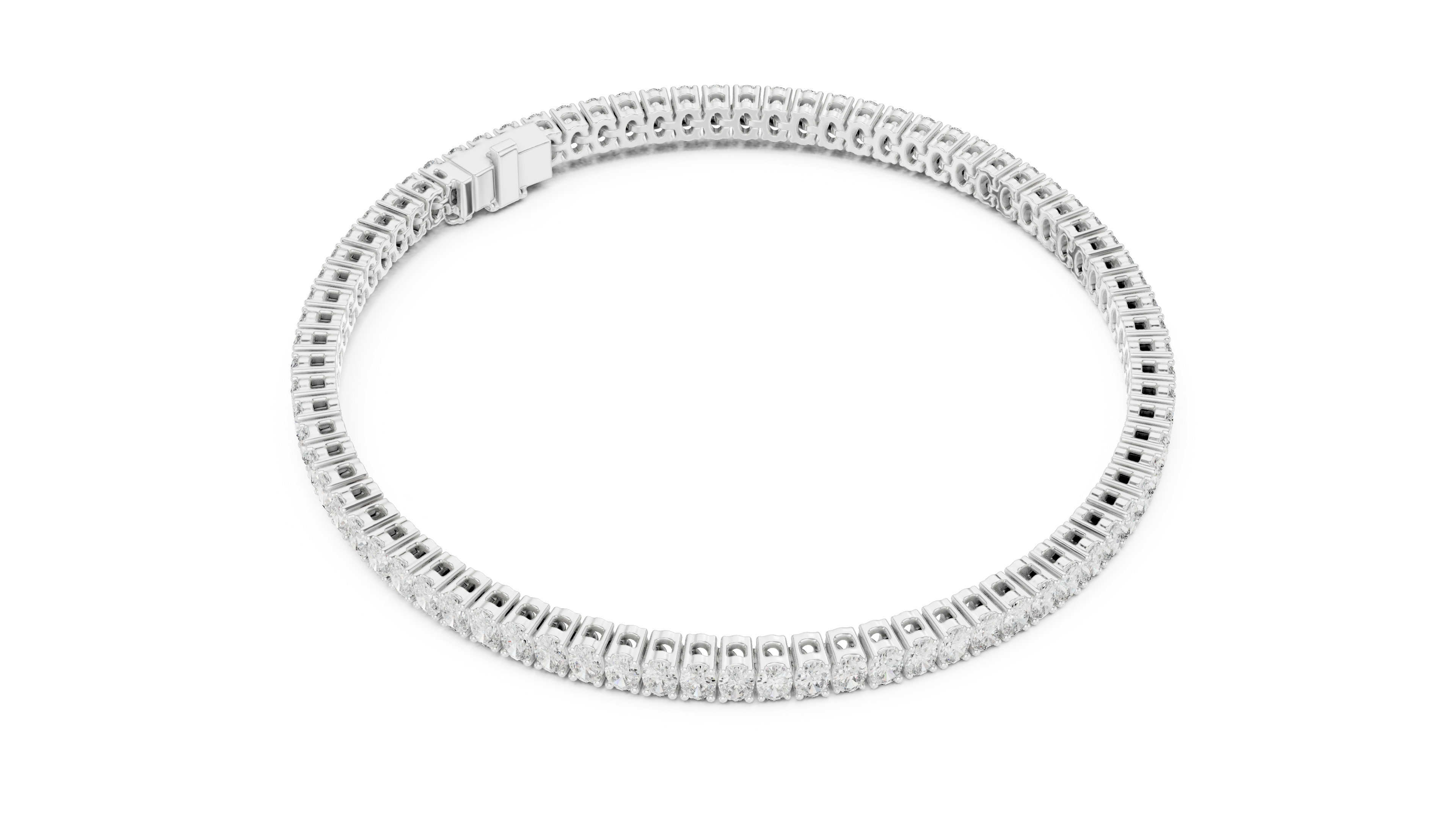 Oval Diamond Tennis Bracelet