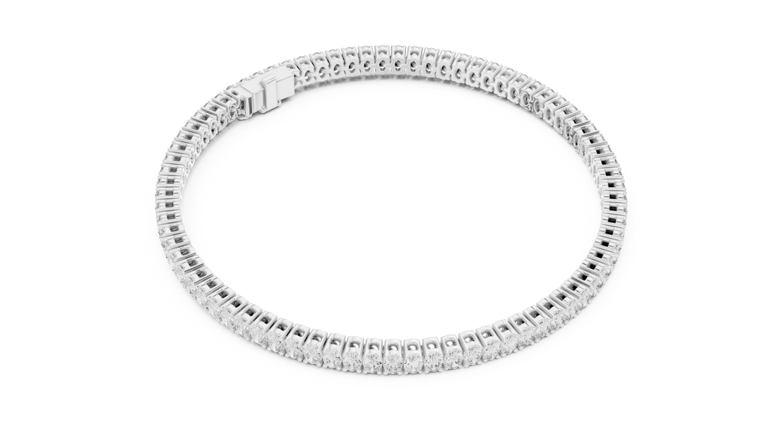 Oval Diamond Tennis Bracelet