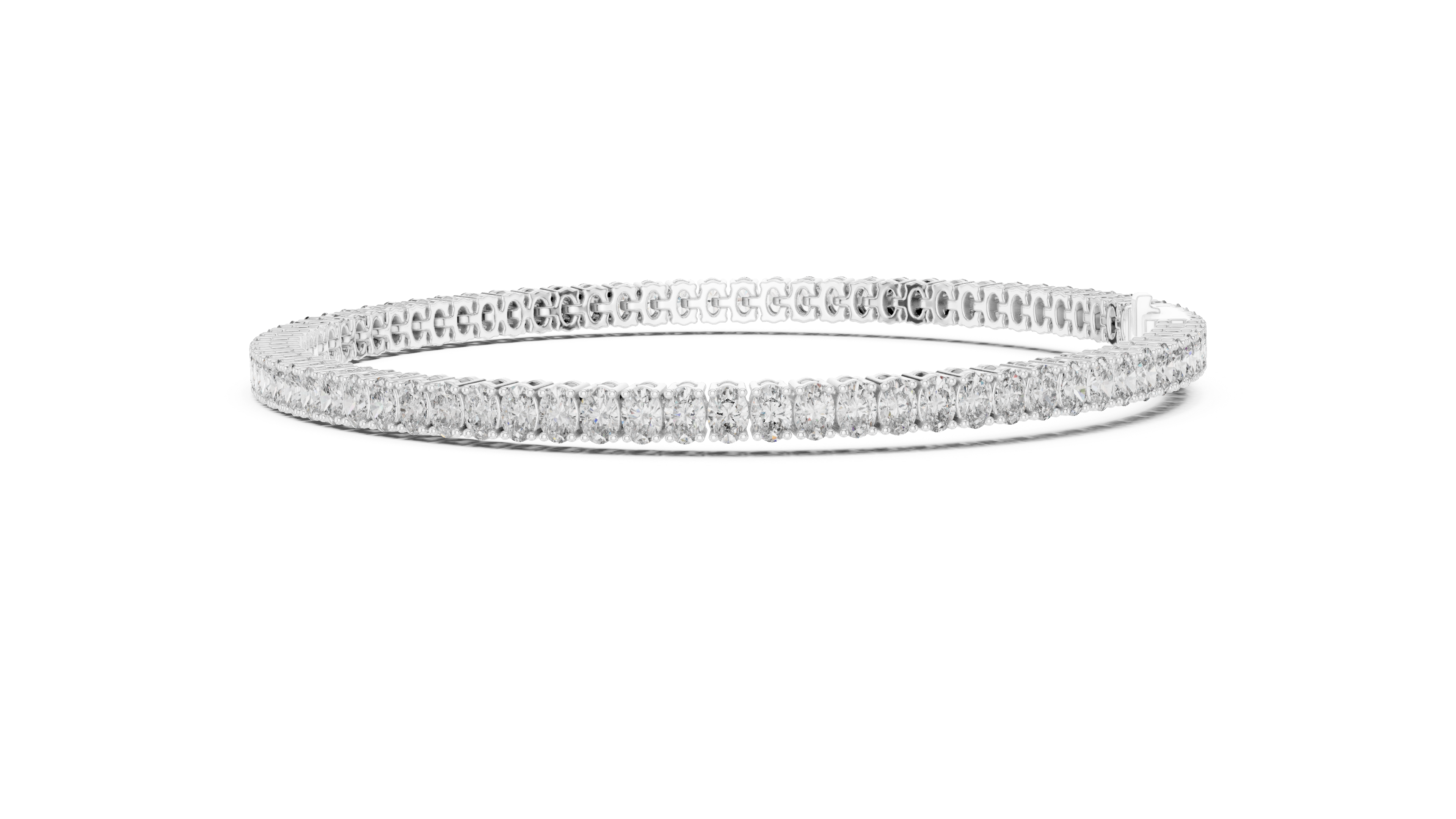 Oval Diamond Tennis Bracelet