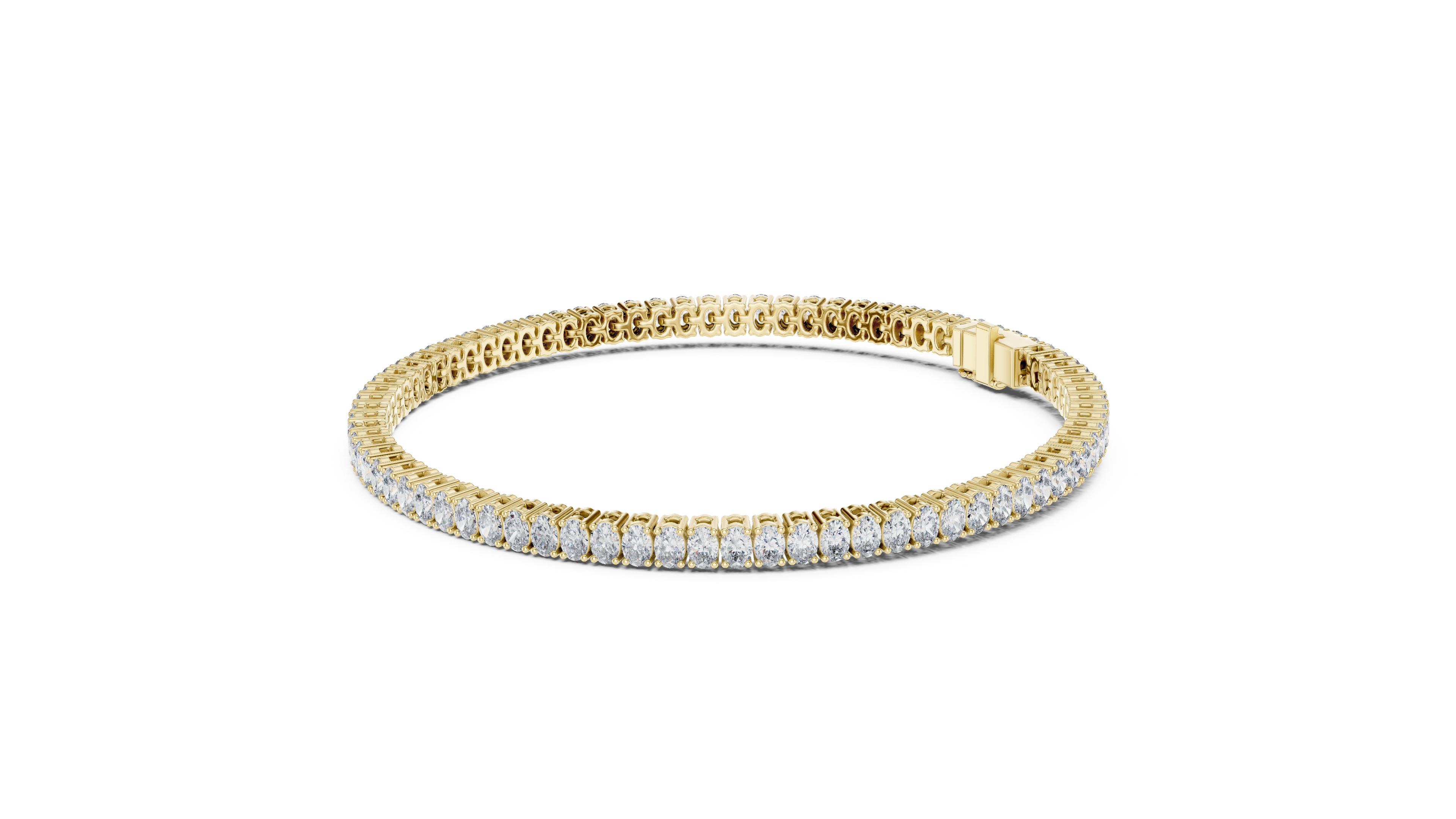 Oval Diamond Tennis Bracelet